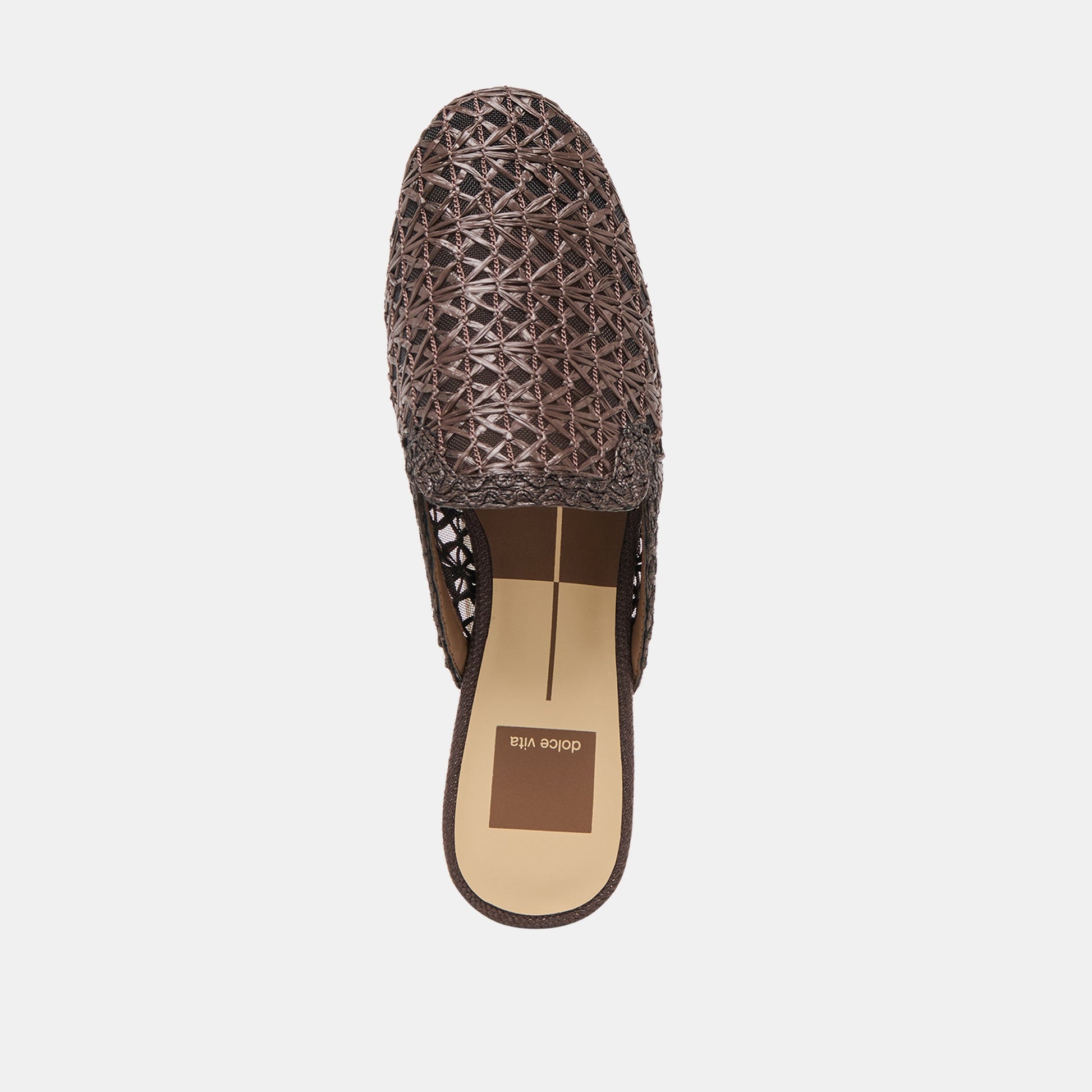Dolce Vita Kirt Chocolate Cross Hatch Raffia Flats
