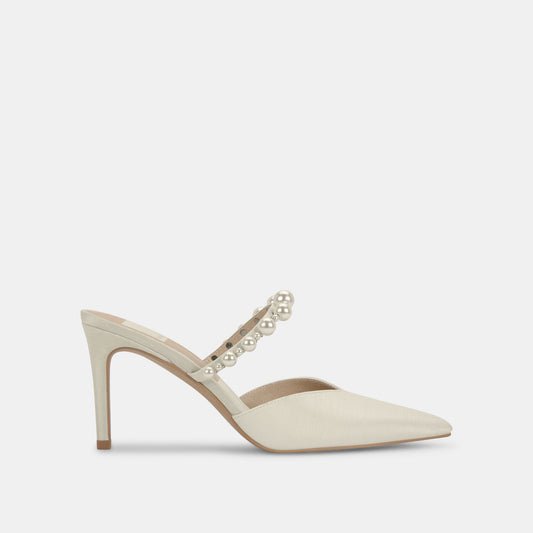 Dolce Vita KANIKA Pearl Heels Vanilla Silk | Vanilla Silk Pearl Tapered Heels
 – Dolce Vita
