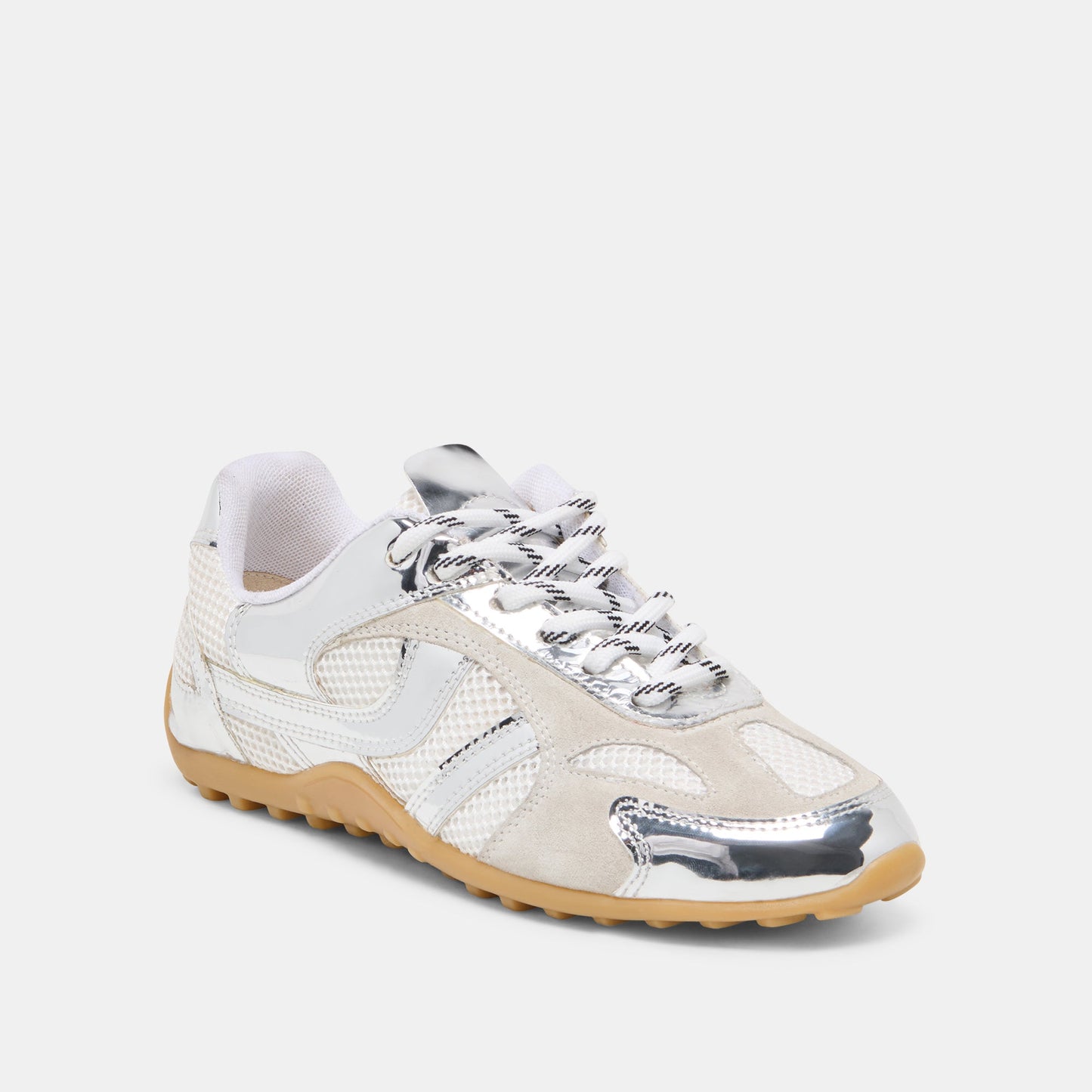 Dolce Vita Myles Silver Multi Leather Sneakers