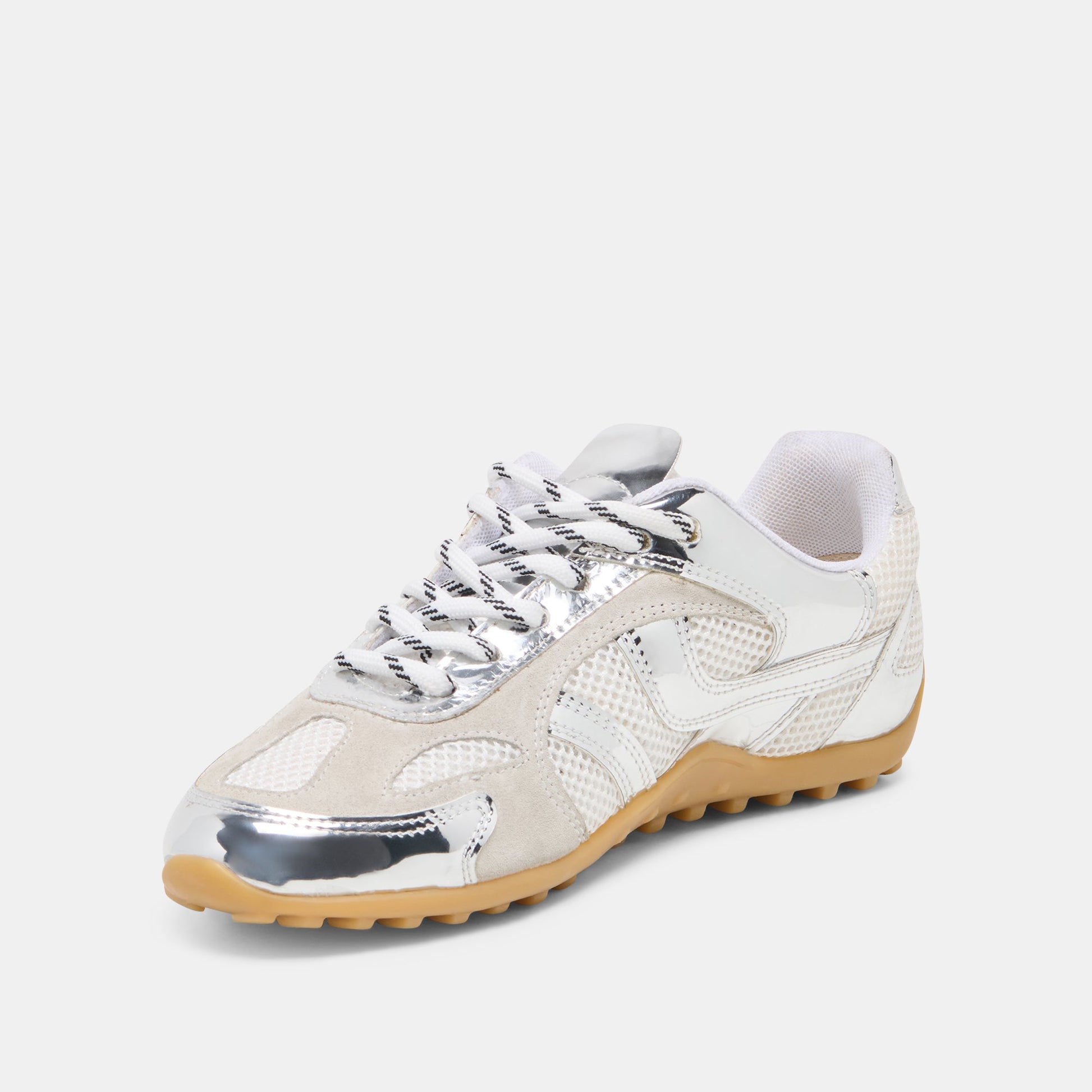 Dolce Vita Myles Silver Multi Leather Sneakers
