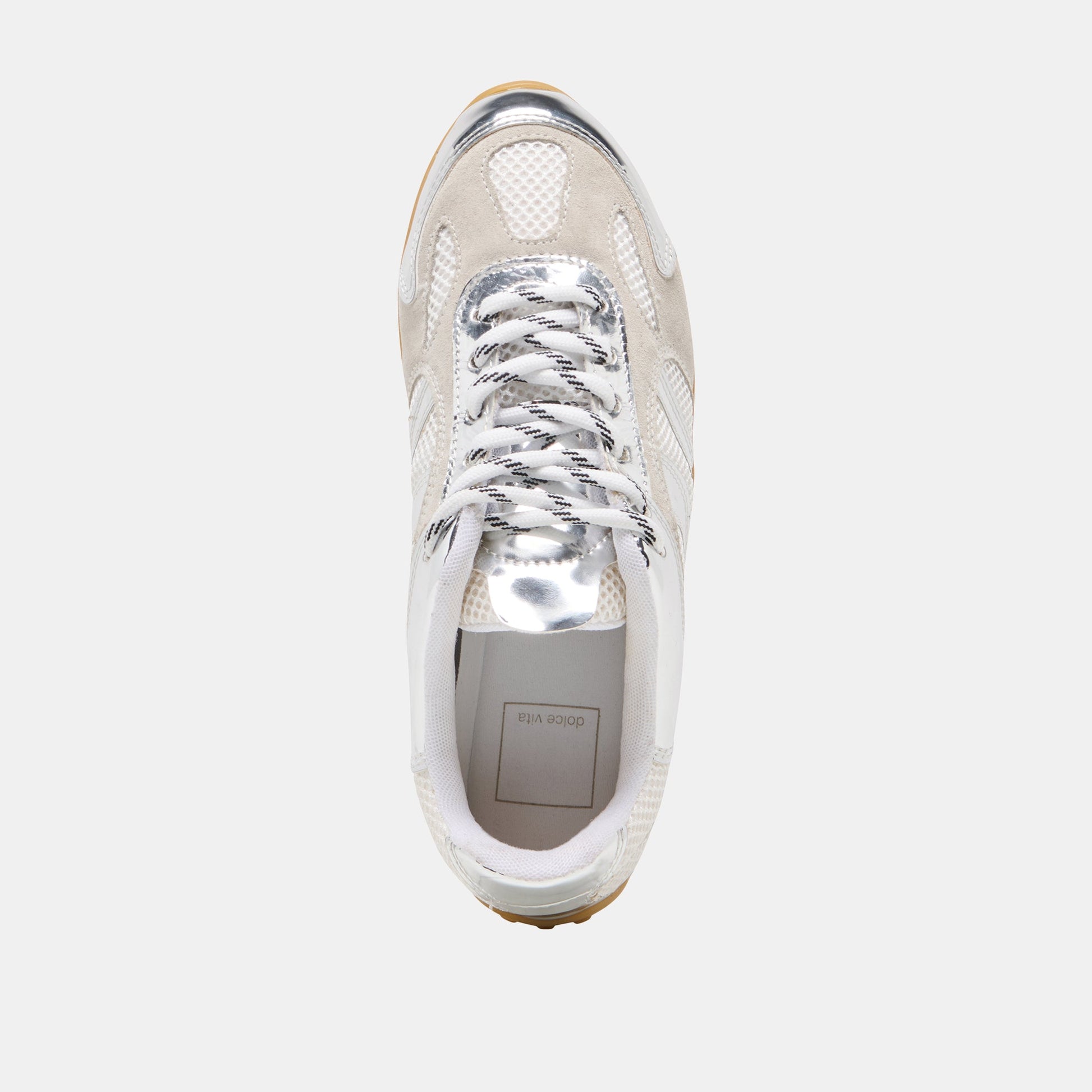 Dolce Vita Myles Silver Multi Leather Sneakers