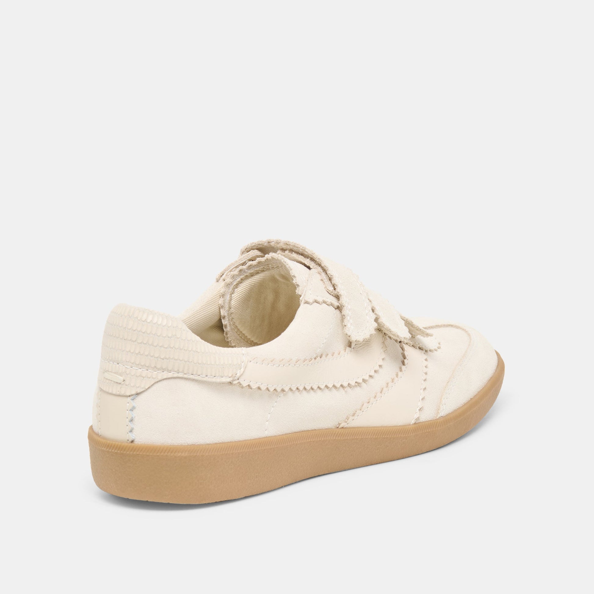 Dolce Vita Merit Velcro Ivory Leather Sneakers