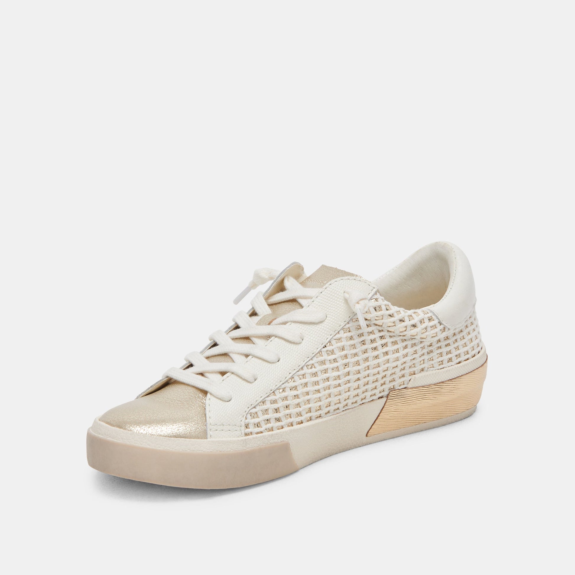 Dolce Vita ZINA SNEAKERS BONE GOLD WOVEN
 – Dolce Vita