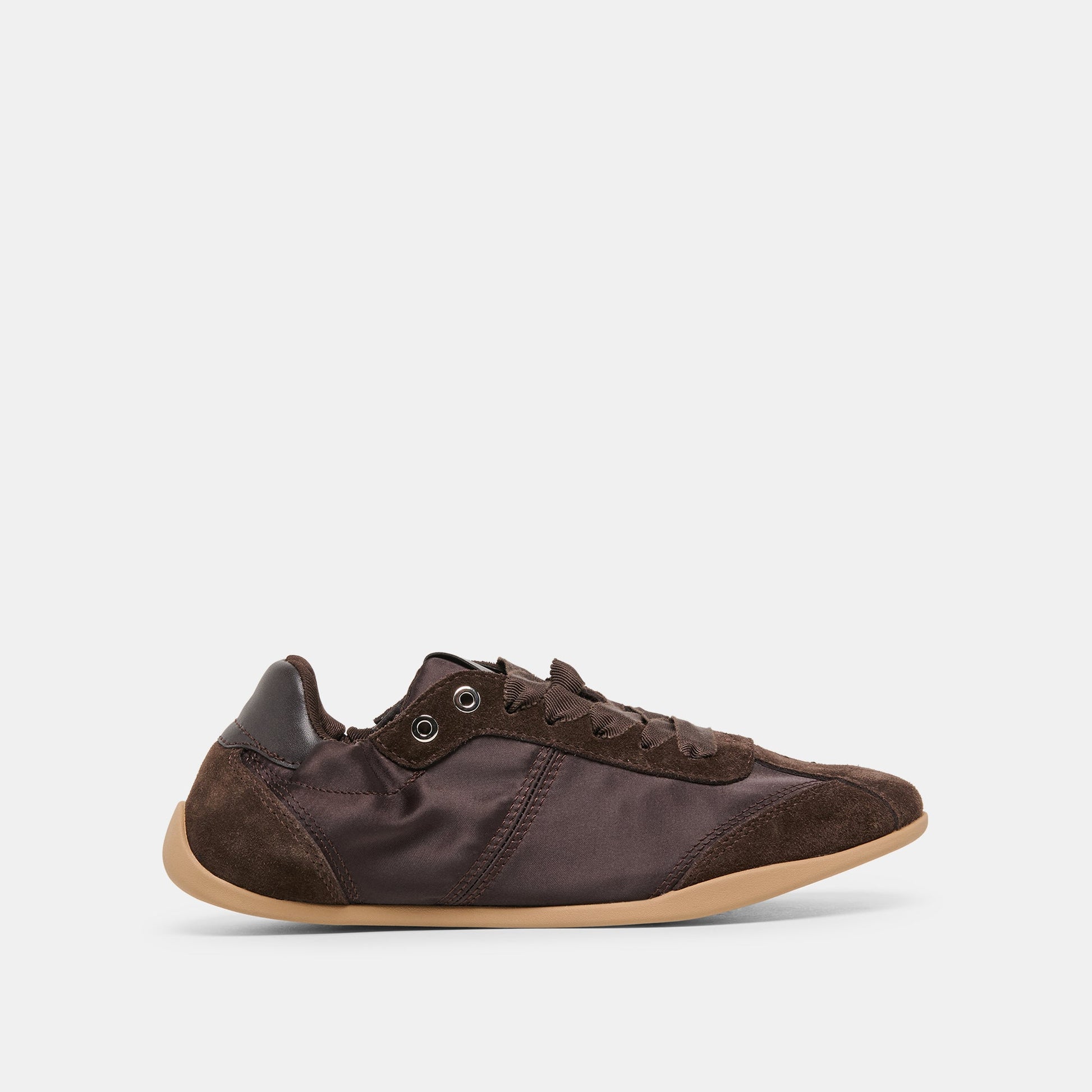 Dolce Vita Dakoda Dk Brown Satin Sneakers