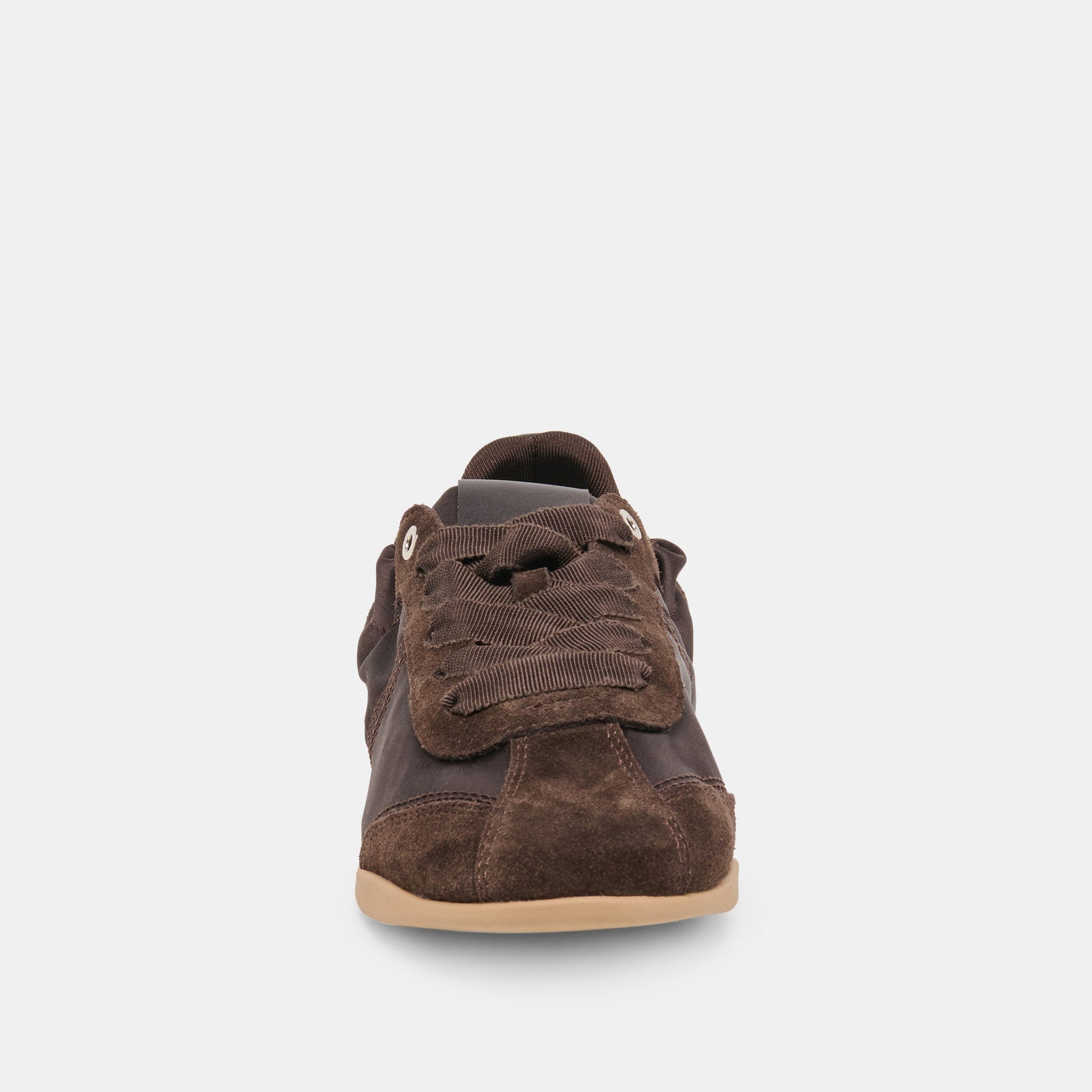 Dolce Vita Dakoda Dk Brown Satin Sneakers