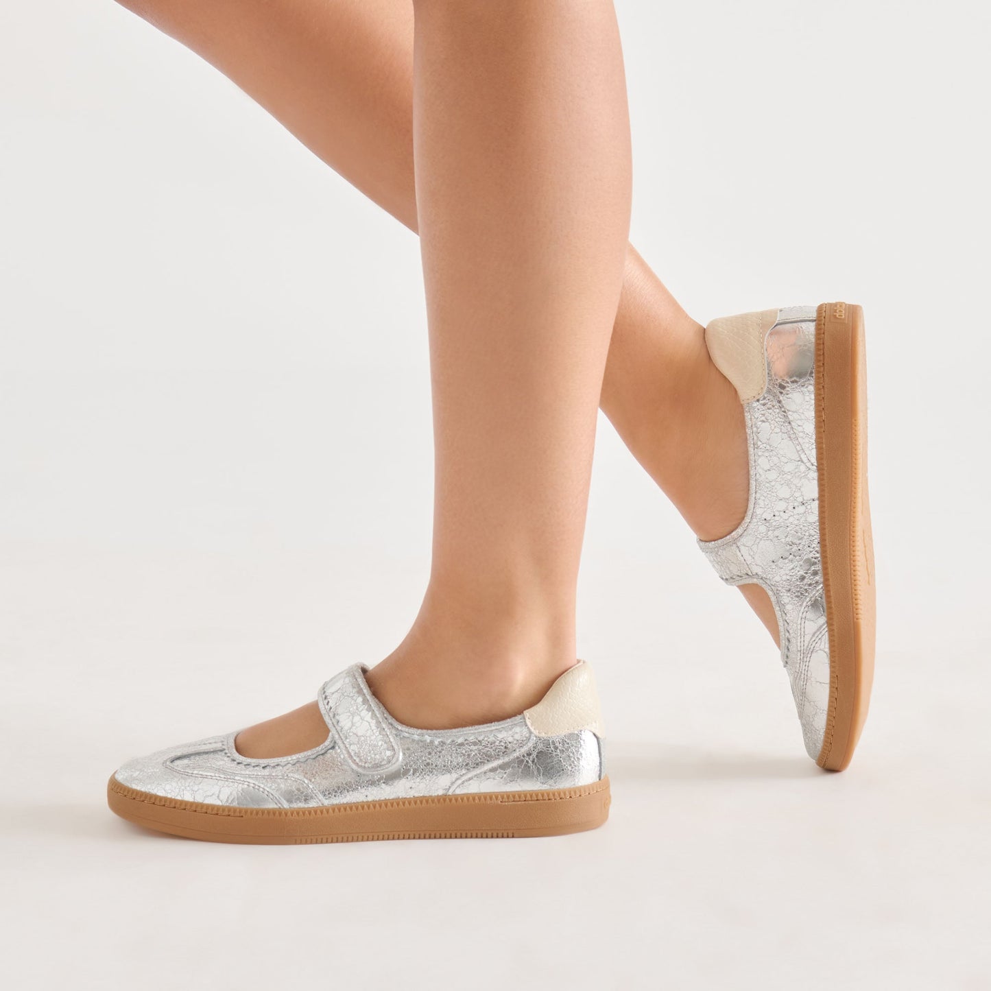 Dolce Vita Nanet Silver Leather Sneakers