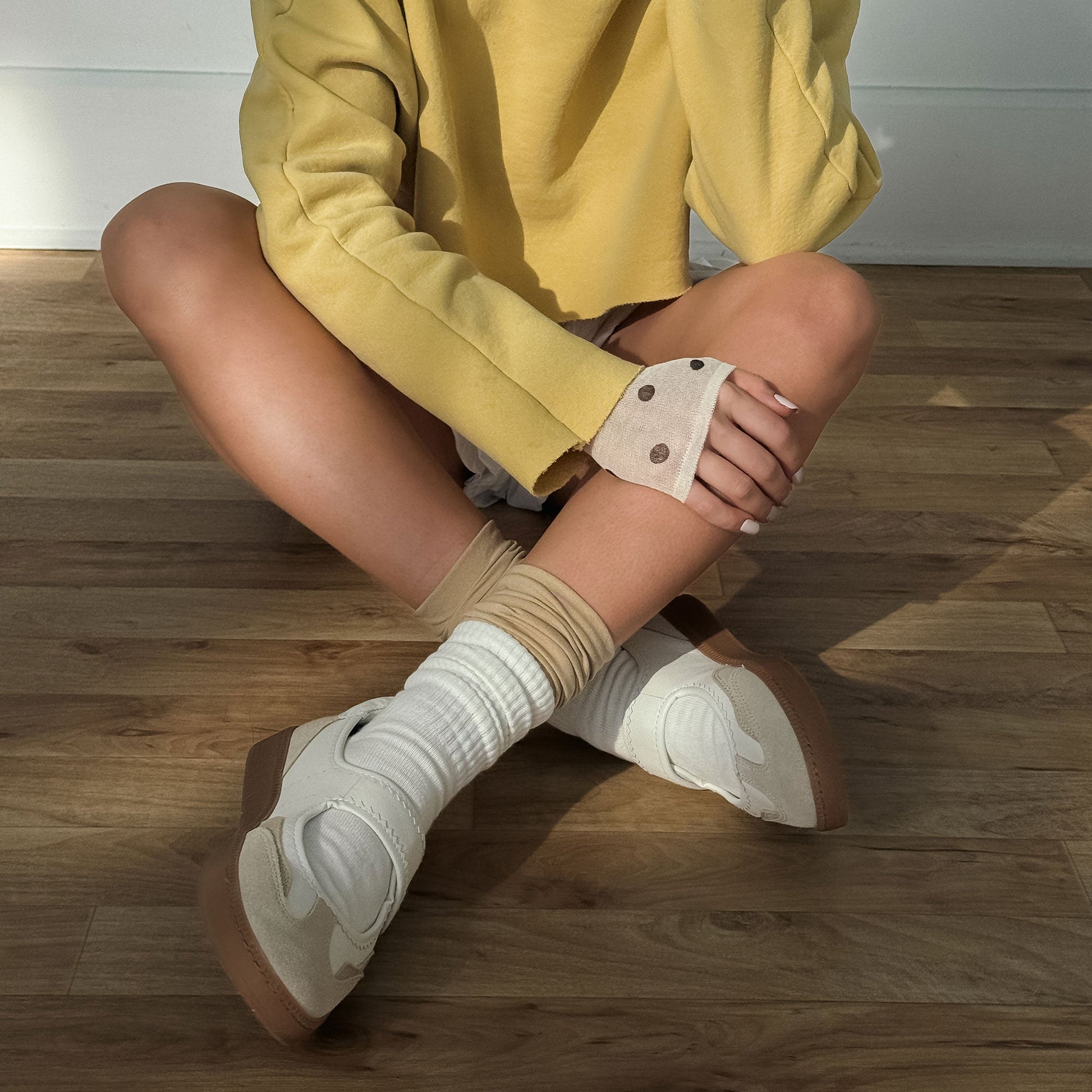 Dolce Vita Nanet Ivory Multi Leather Sneakers