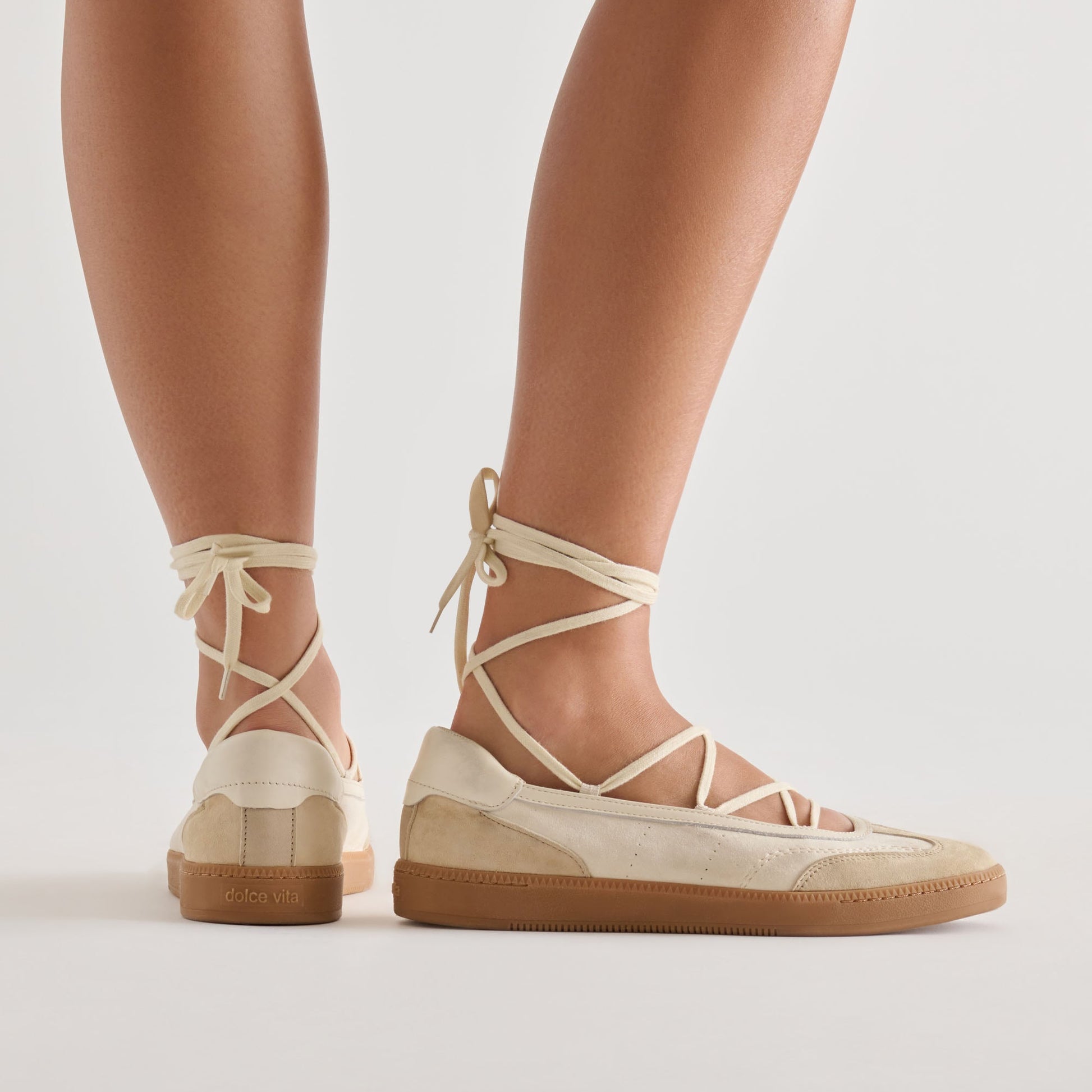 Dolce Vita Nyomie Ivory Multi Leather Sneakers