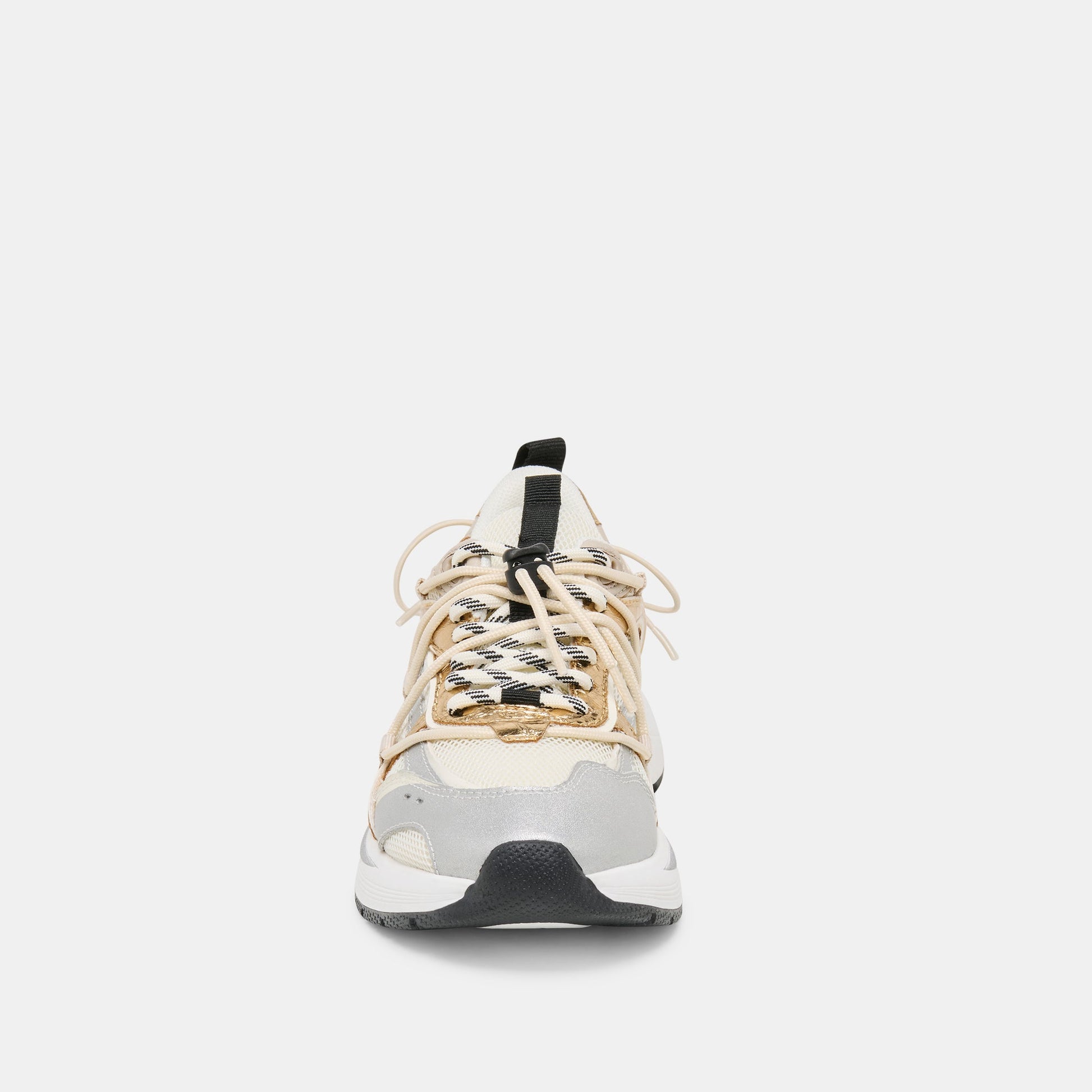 Dolce Vita Selmar Silver Gold Leather Sneakers