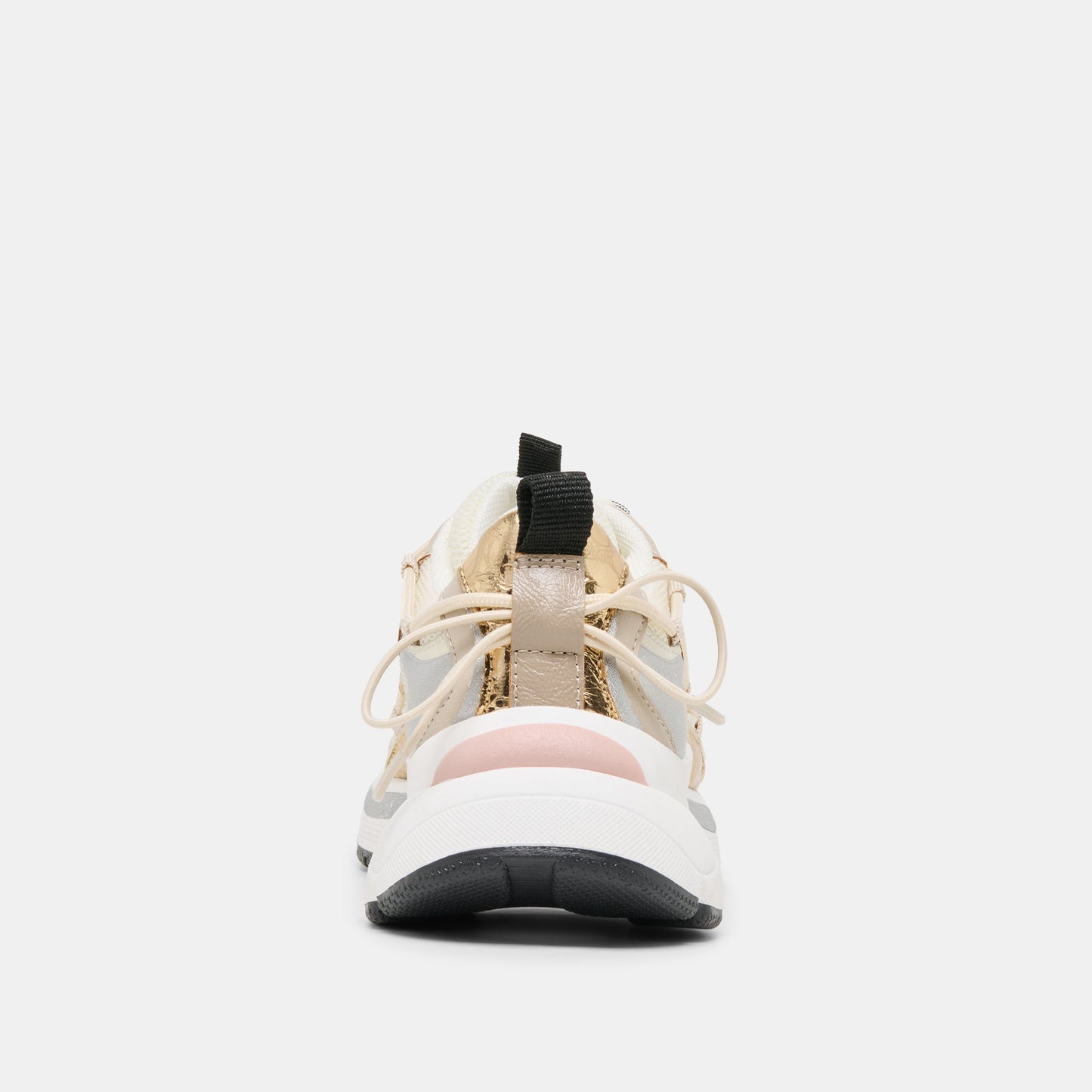 Dolce Vita Selmar Silver Gold Leather Sneakers