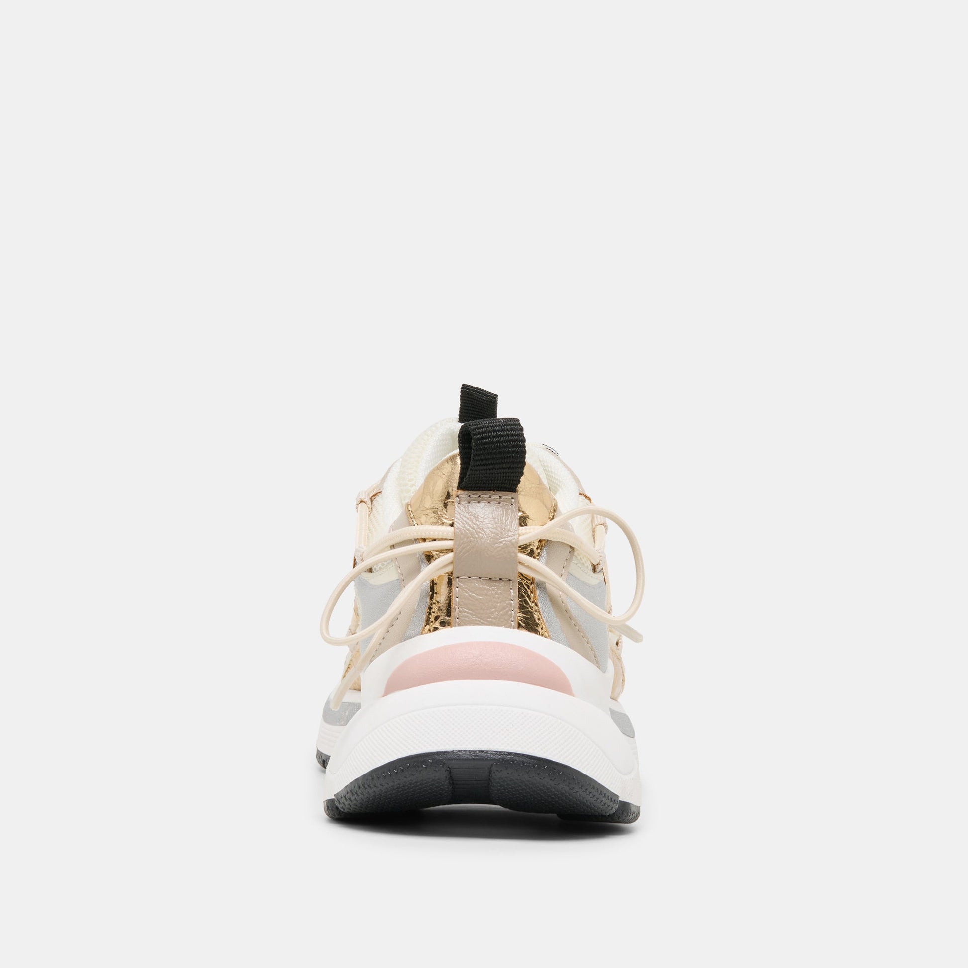 Dolce Vita Selmar Silver Gold Leather Sneakers