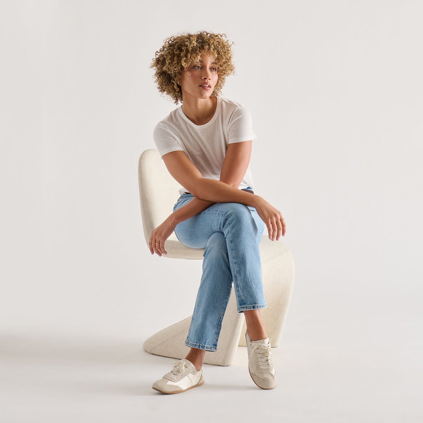 Dolce Vita Dakoda Off White Satin Sneakers