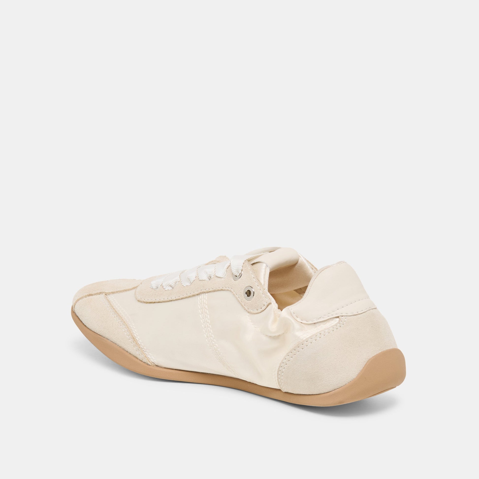 Dolce Vita Dakoda Off White Satin Sneakers