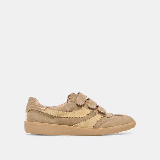 Dolce Vita Merit Velcro Taupe Multi Leather Sneakers