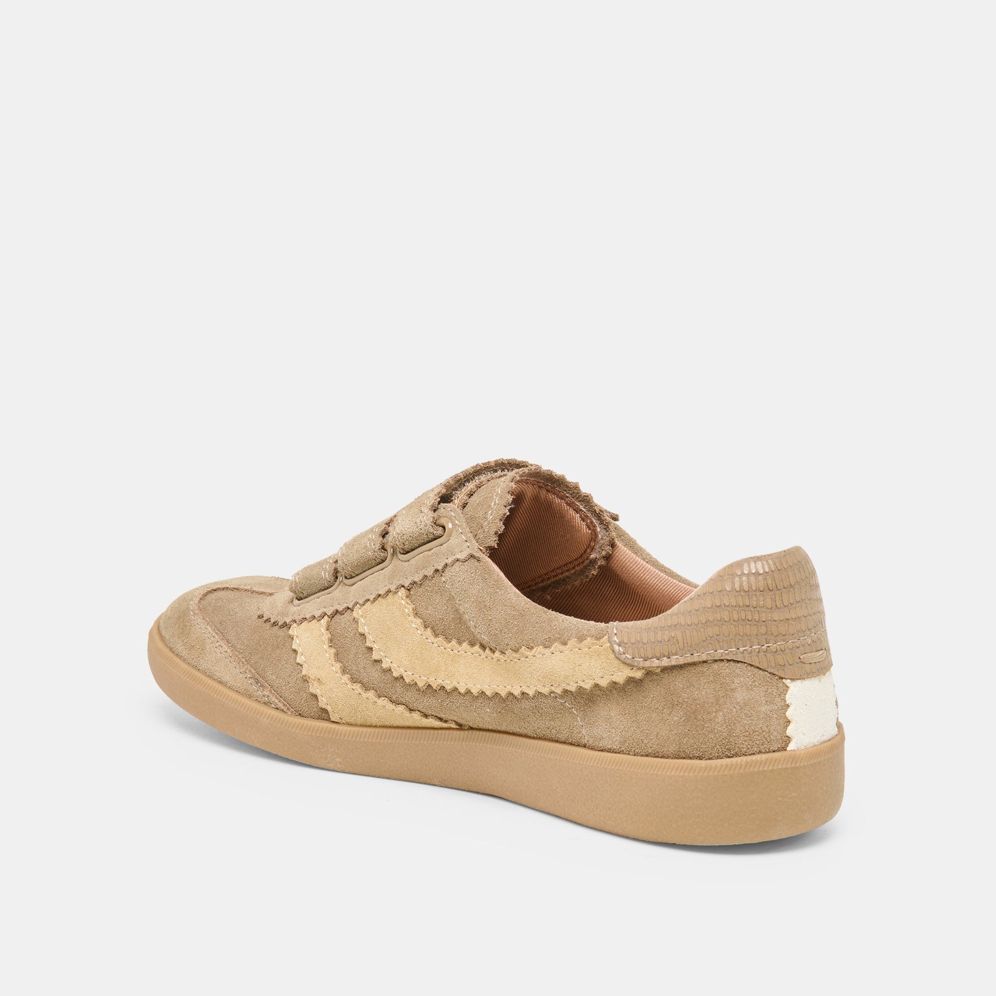 Dolce Vita Merit Velcro Taupe Multi Leather Sneakers
