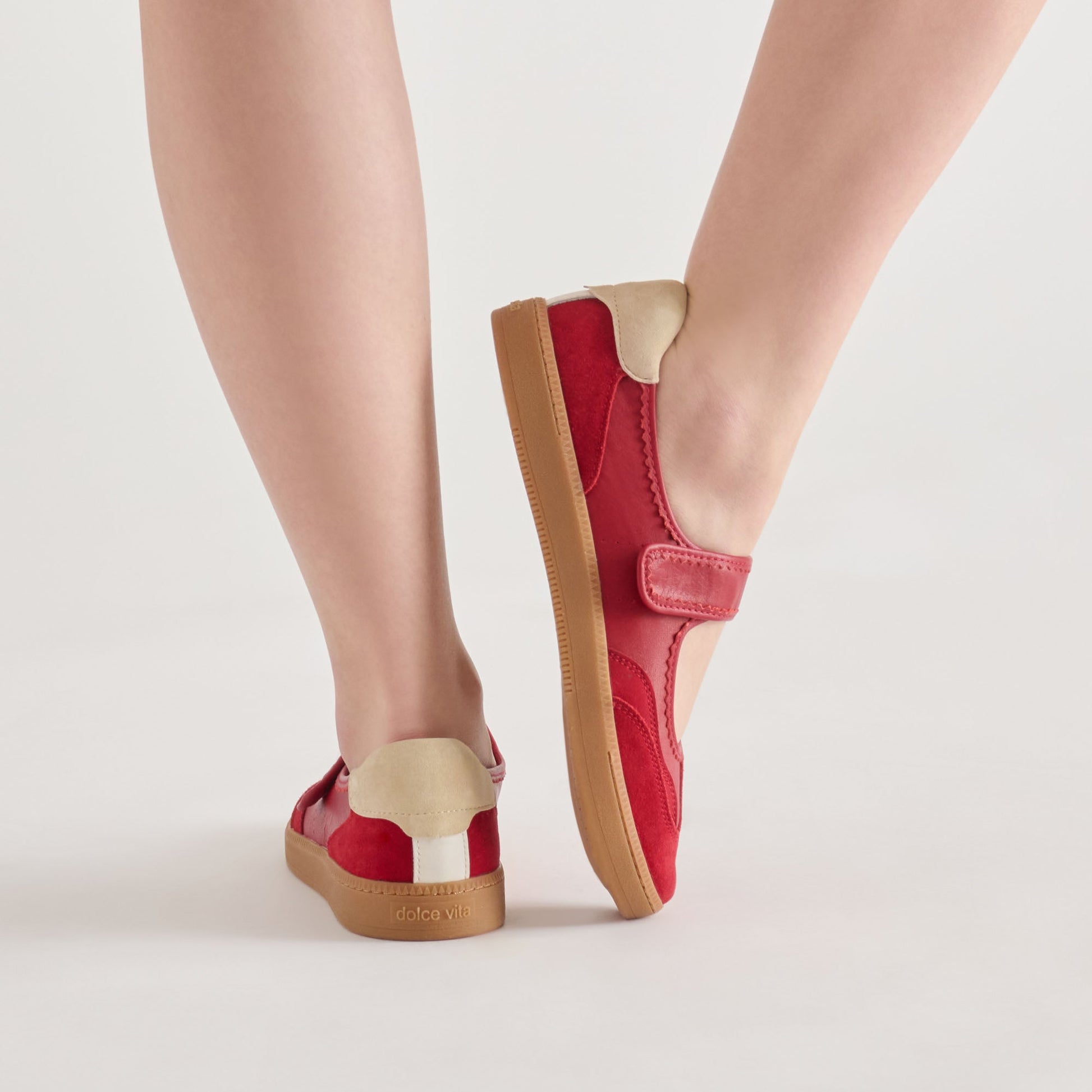 Dolce Vita Nanet Crimson Leather Sneakers