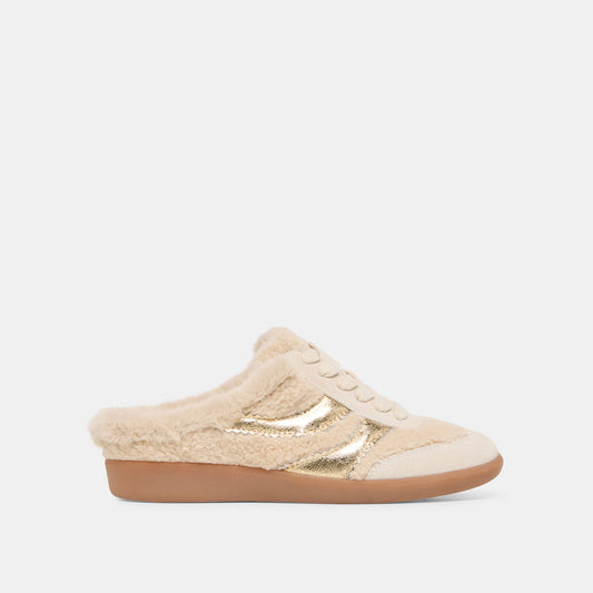 Dolce Vita Merit Slide Plush Natural Multi Plush Sneakers