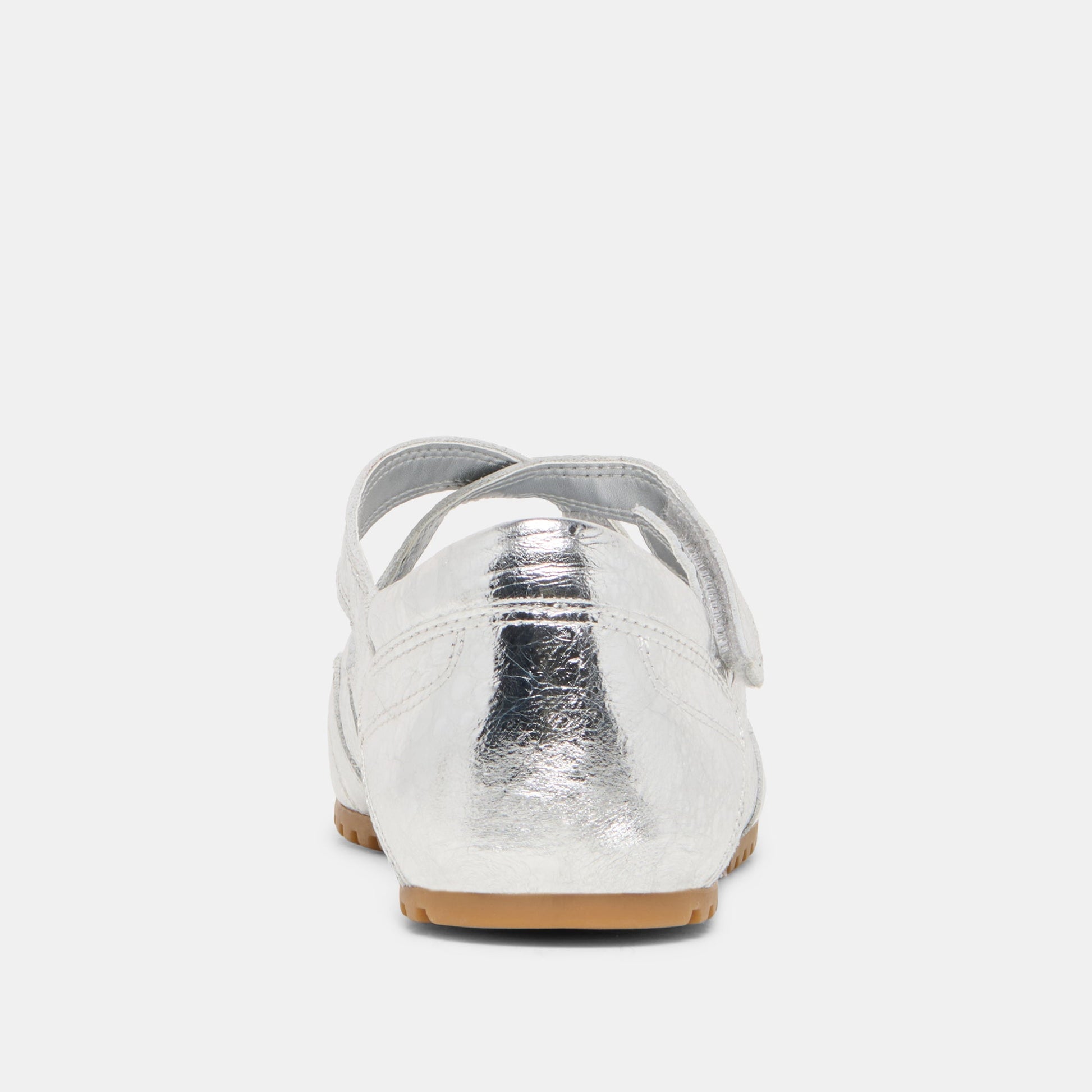 Dolce Vita YONO Silver Distressed Leather Ballet Sneaker Flats