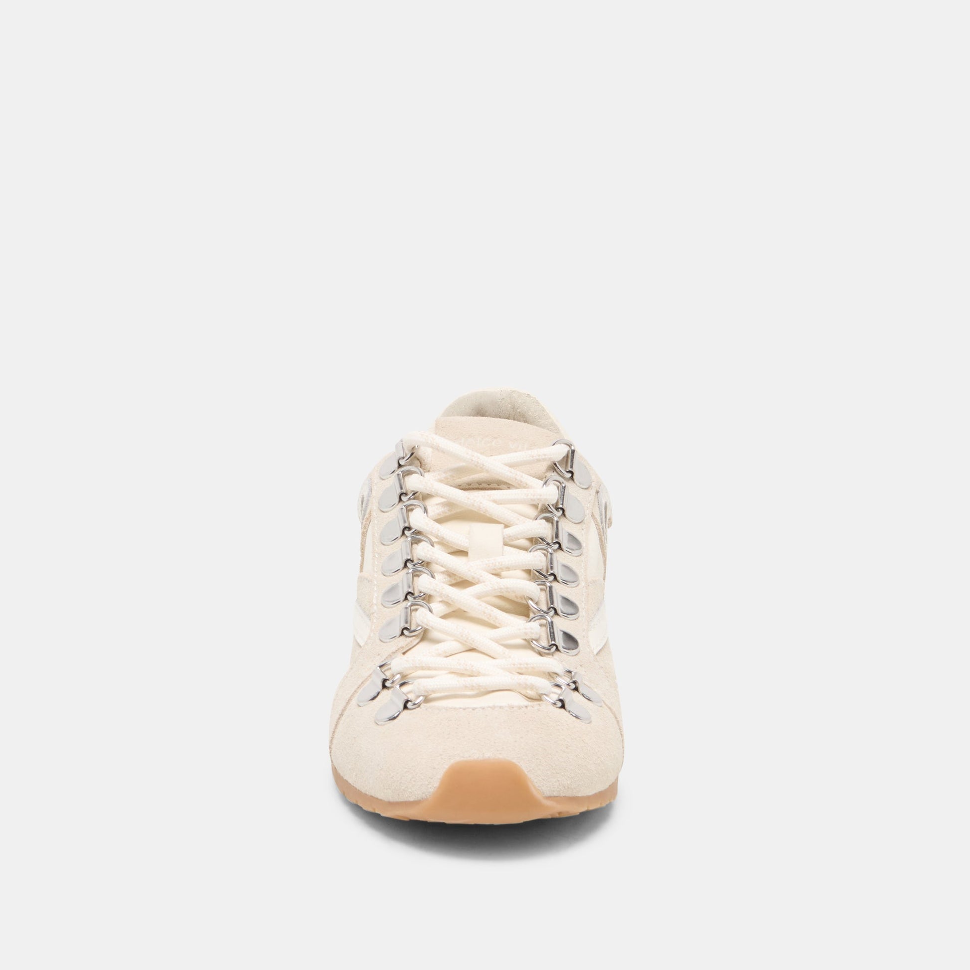 Dolce Vita DEACON Ivory Suede Lace-Up Sneakers