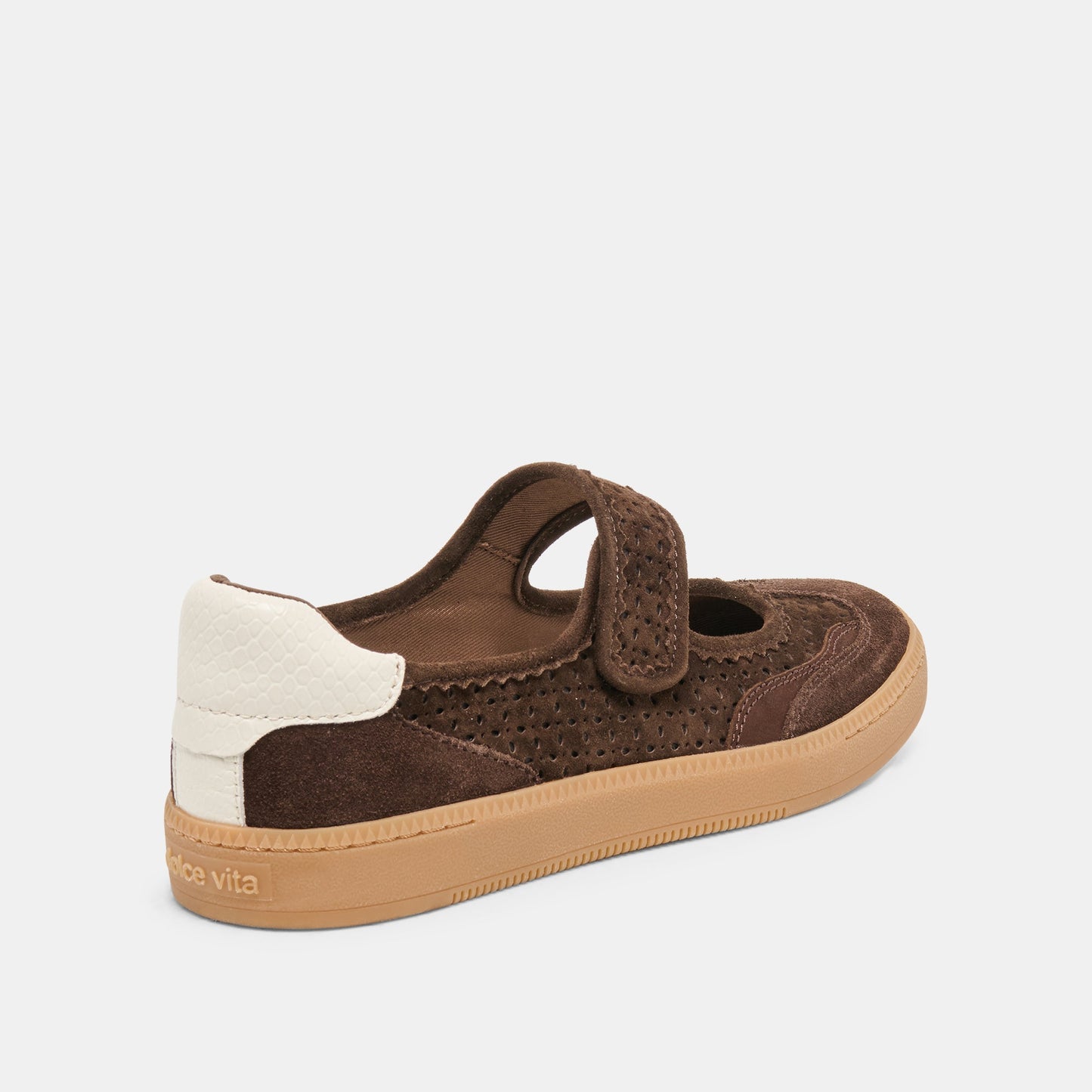 Dolce Vita NANET Dk Brown Perforated Suede Mary-Jane Ballet Sneakers