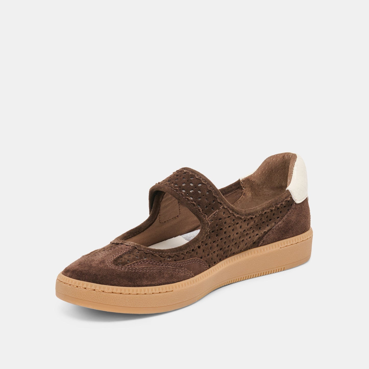Dolce Vita NANET Dk Brown Perforated Suede Mary-Jane Ballet Sneakers