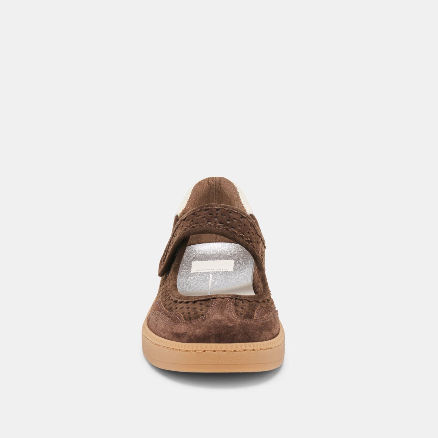 Dolce Vita NANET Dk Brown Perforated Suede Mary-Jane Ballet Sneakers