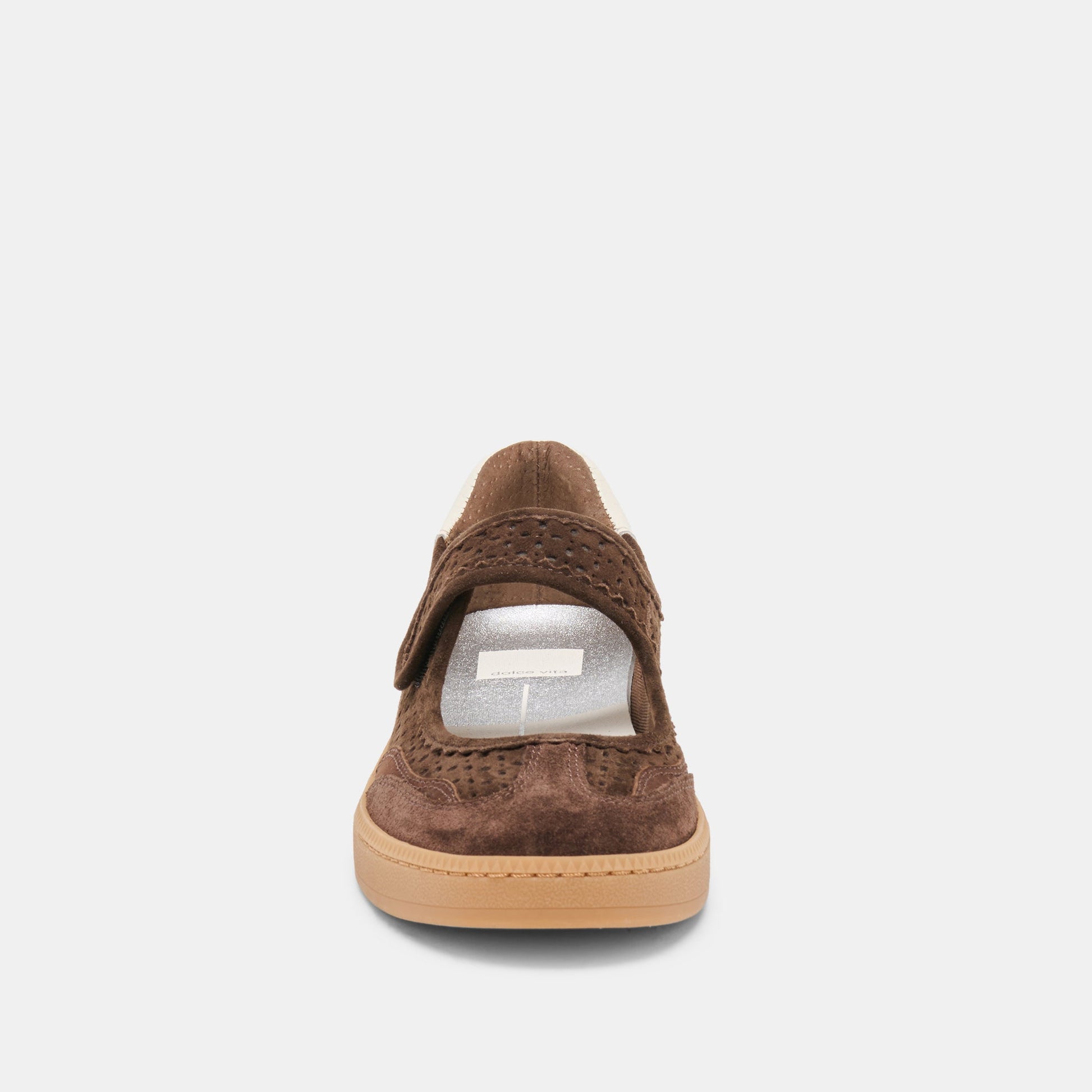 Dolce Vita NANET Dk Brown Perforated Suede Mary-Jane Ballet Sneakers