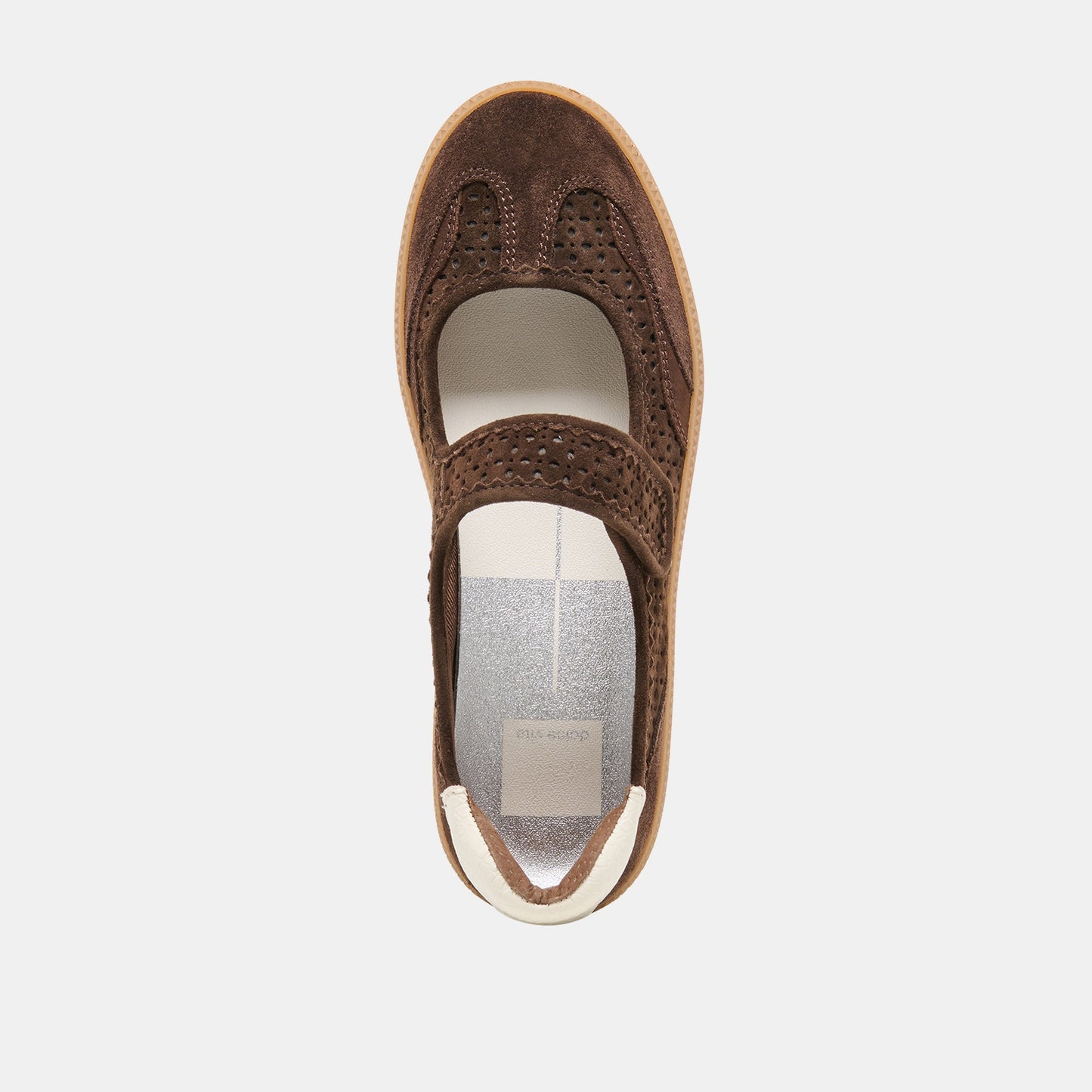 Dolce Vita NANET Dk Brown Perforated Suede Mary-Jane Ballet Sneakers