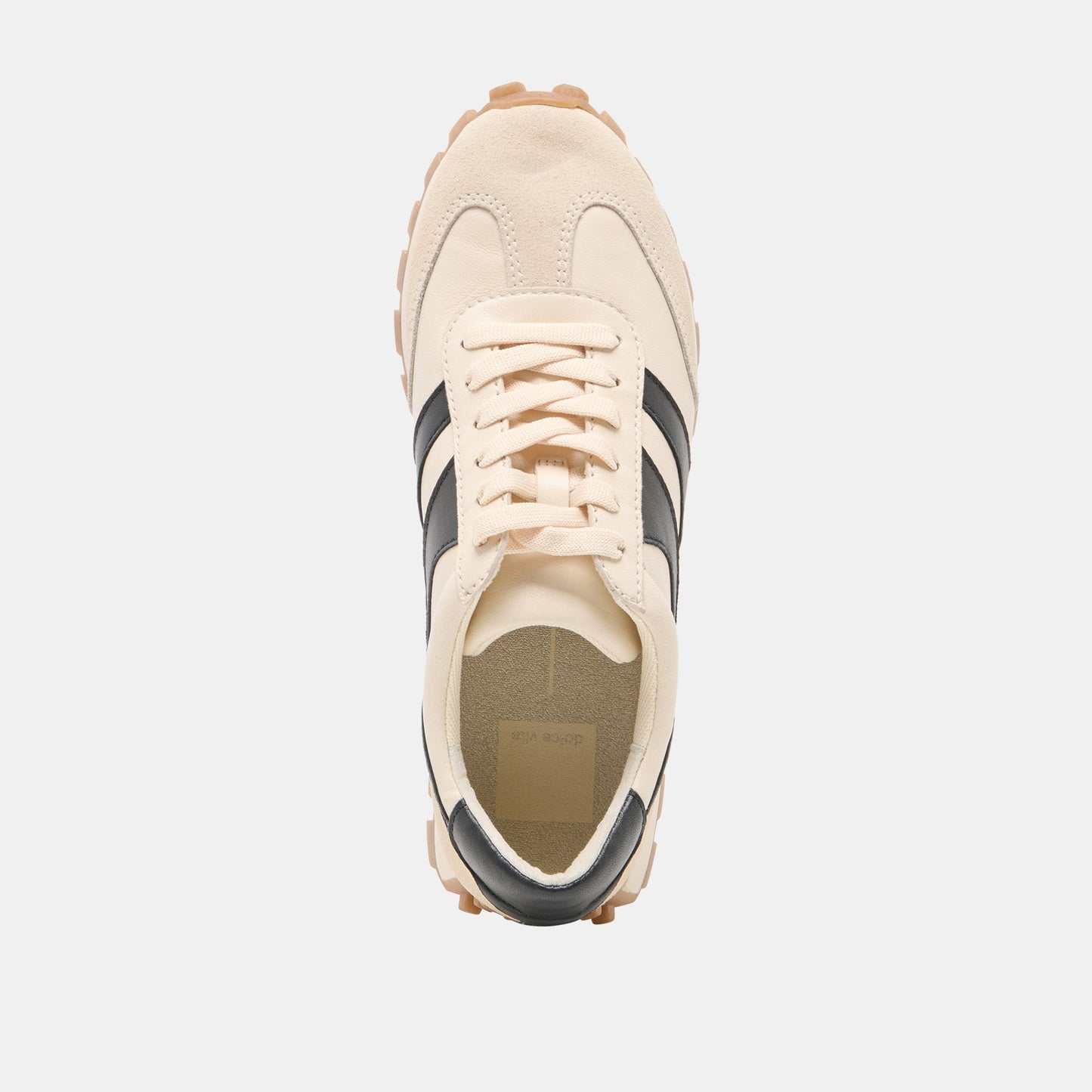 Dolce Vita TRESA White Black Leather Platform Sneakers