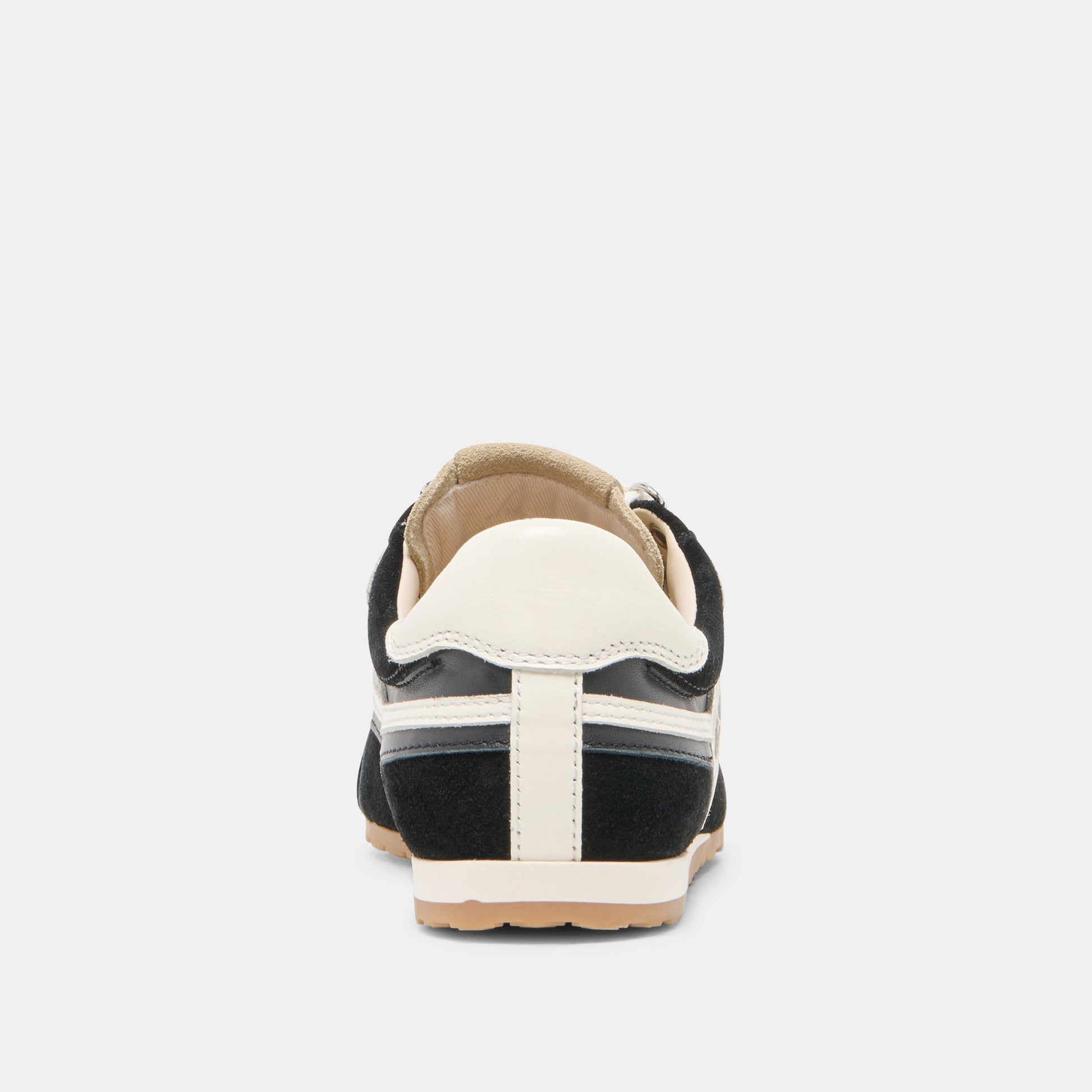Dolce Vita DEACON Black White Suede Lace-Up Sneakers