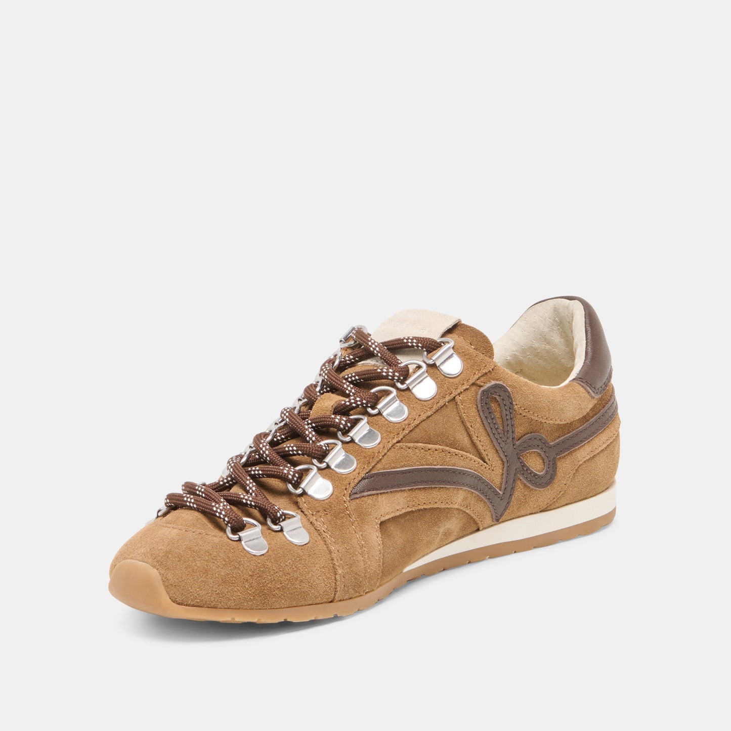 Dolce Vita DEACON Lt Brown Suede Lace-Up Sneakers