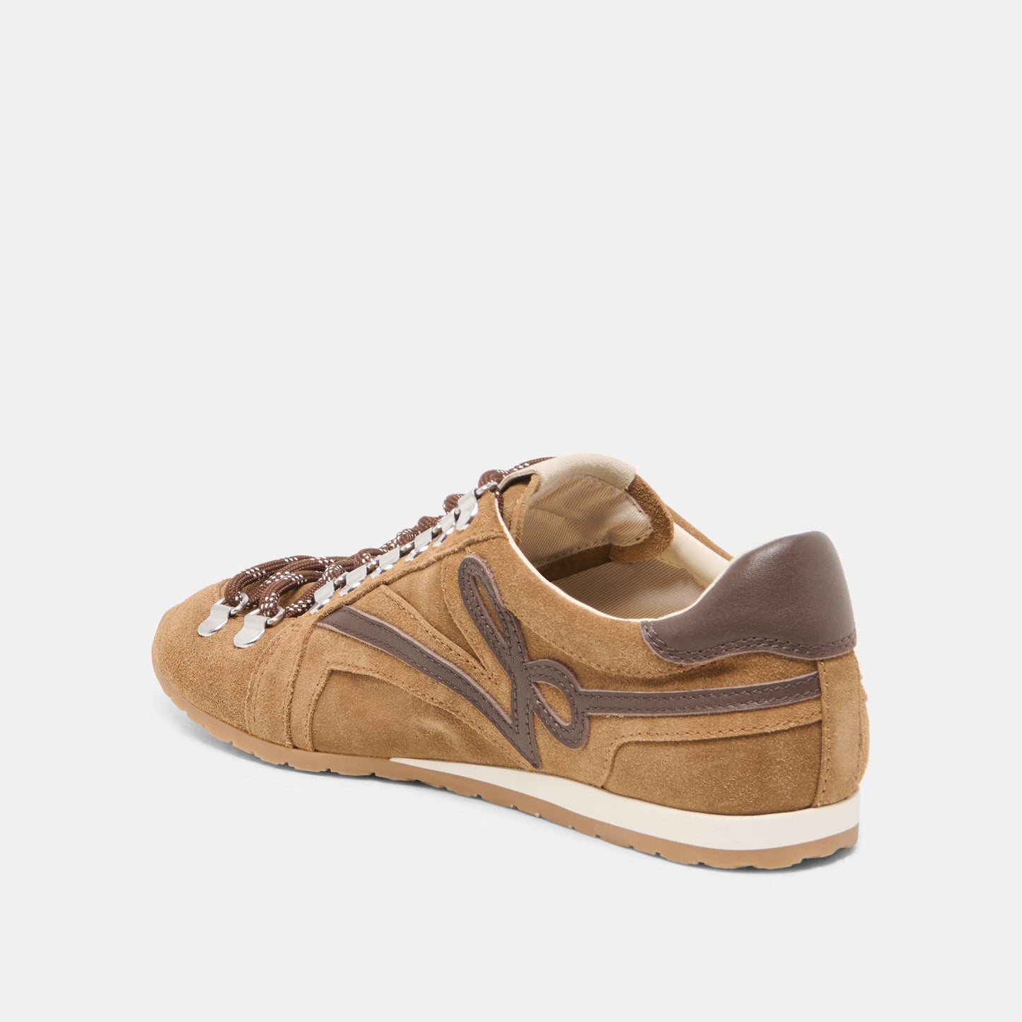 Dolce Vita DEACON Lt Brown Suede Lace-Up Sneakers