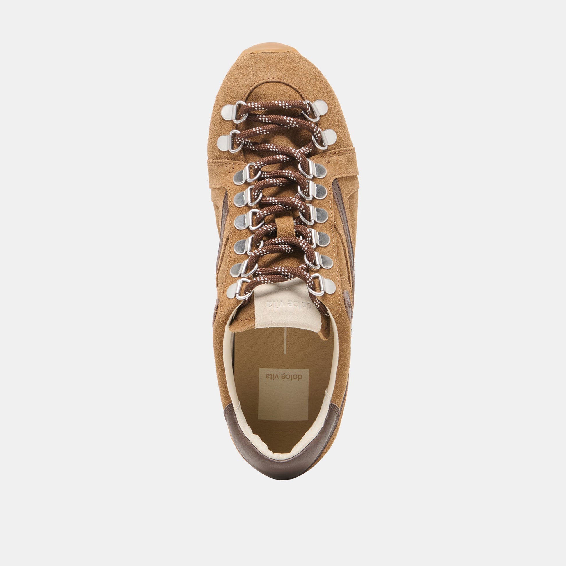 Dolce Vita DEACON Lt Brown Suede Lace-Up Sneakers
