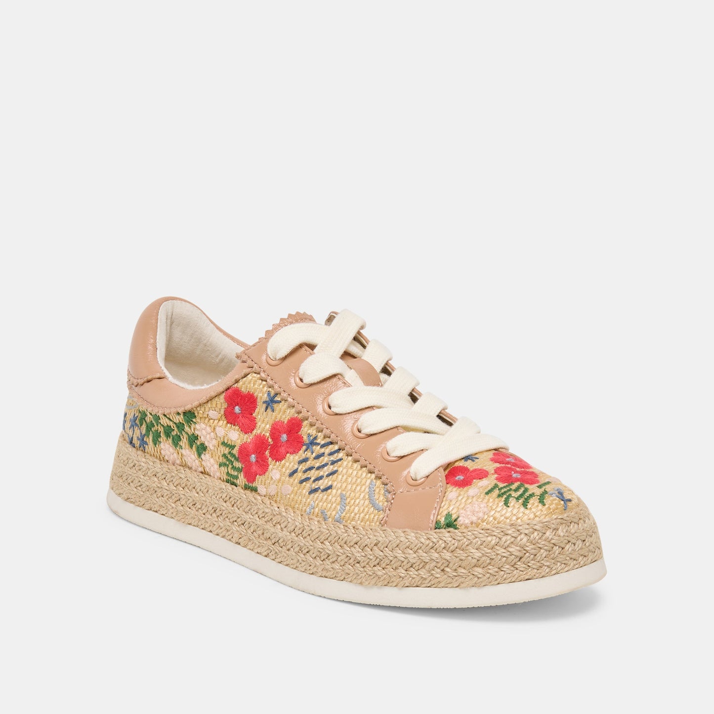 Dolce Vita Azalia Sand Floral Raffia Heels