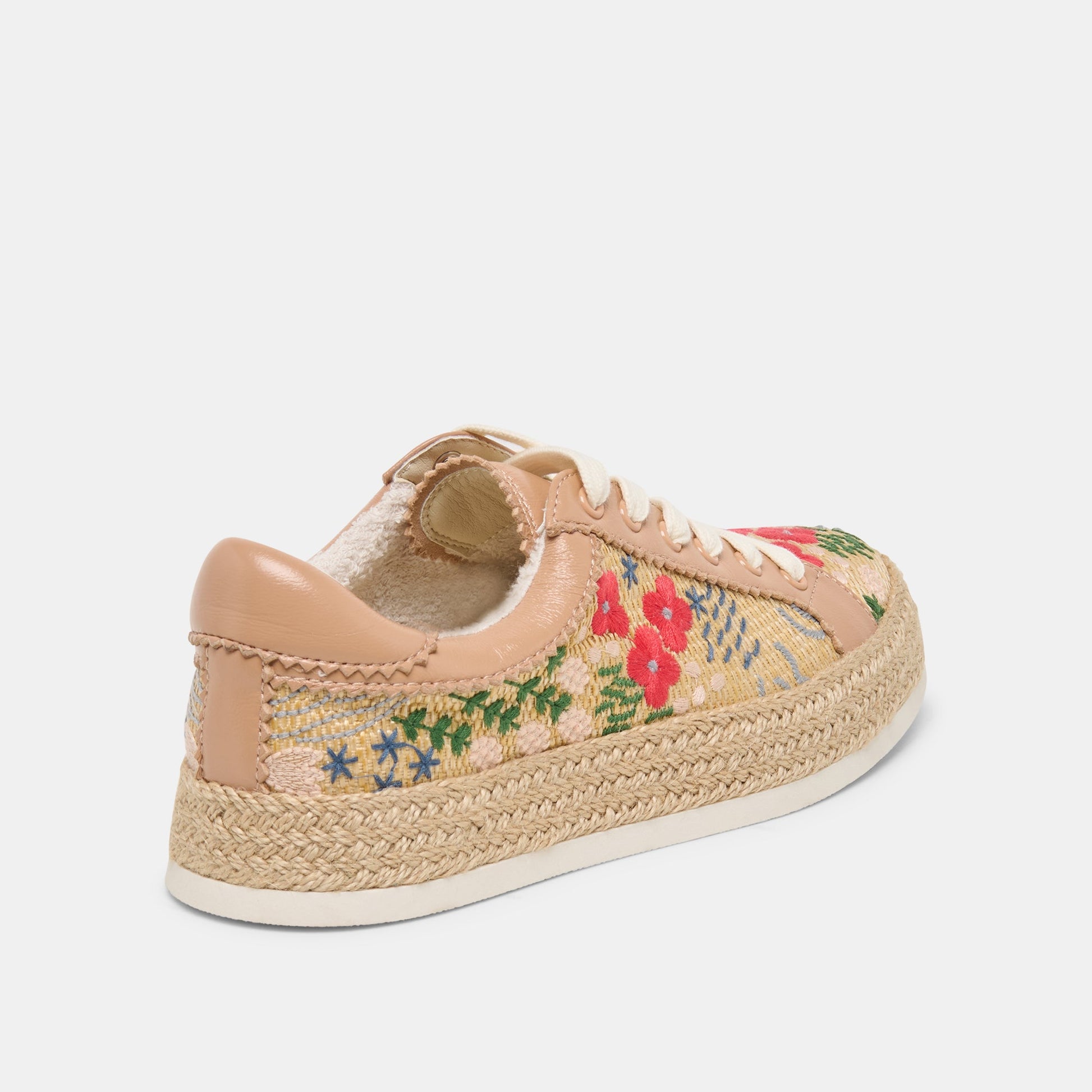 Dolce Vita Azalia Sand Floral Raffia Heels