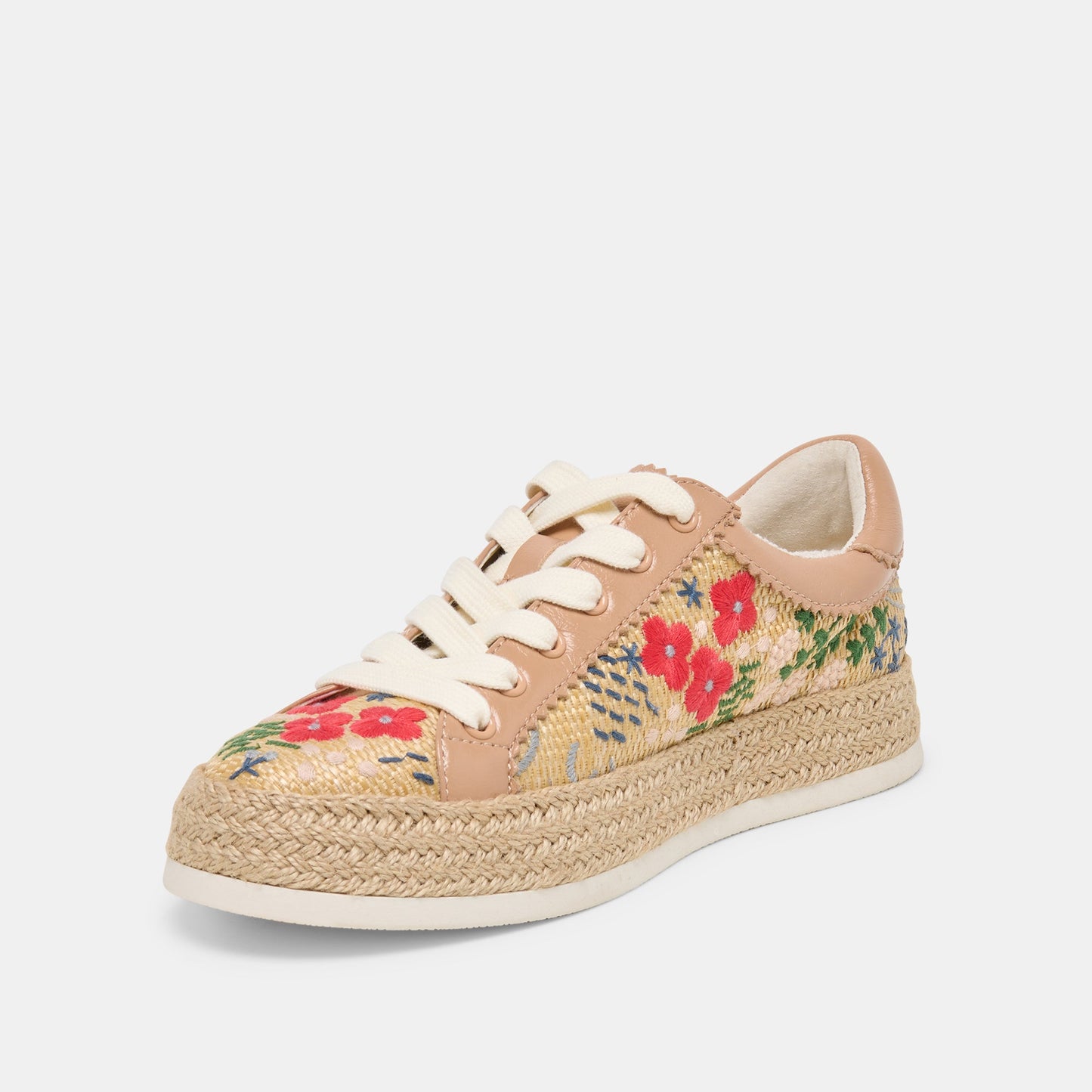 Dolce Vita Azalia Sand Floral Raffia Heels
