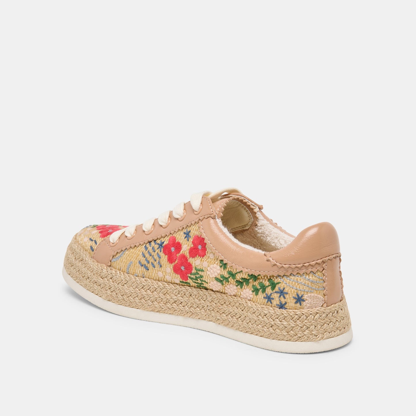 Dolce Vita Azalia Sand Floral Raffia Heels