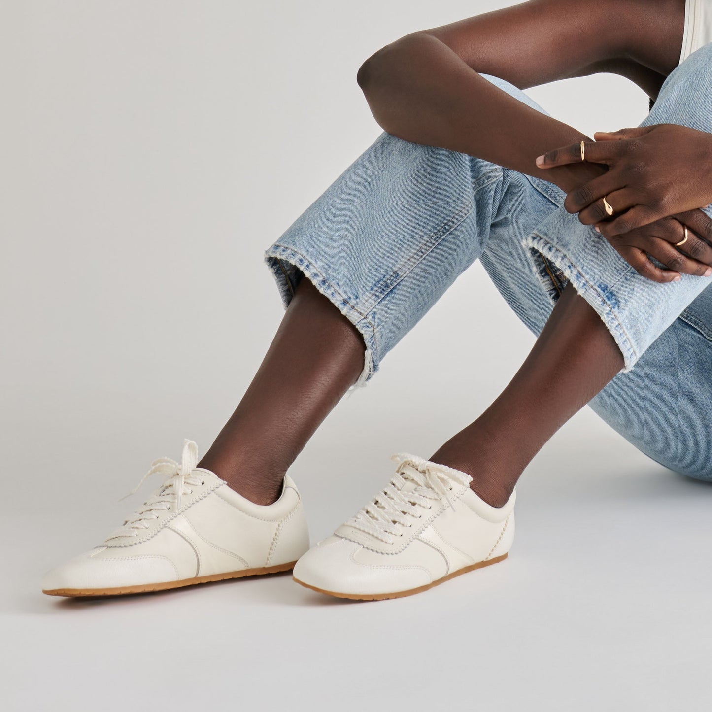 Dolce Vita Dorie White Leather Sneakers