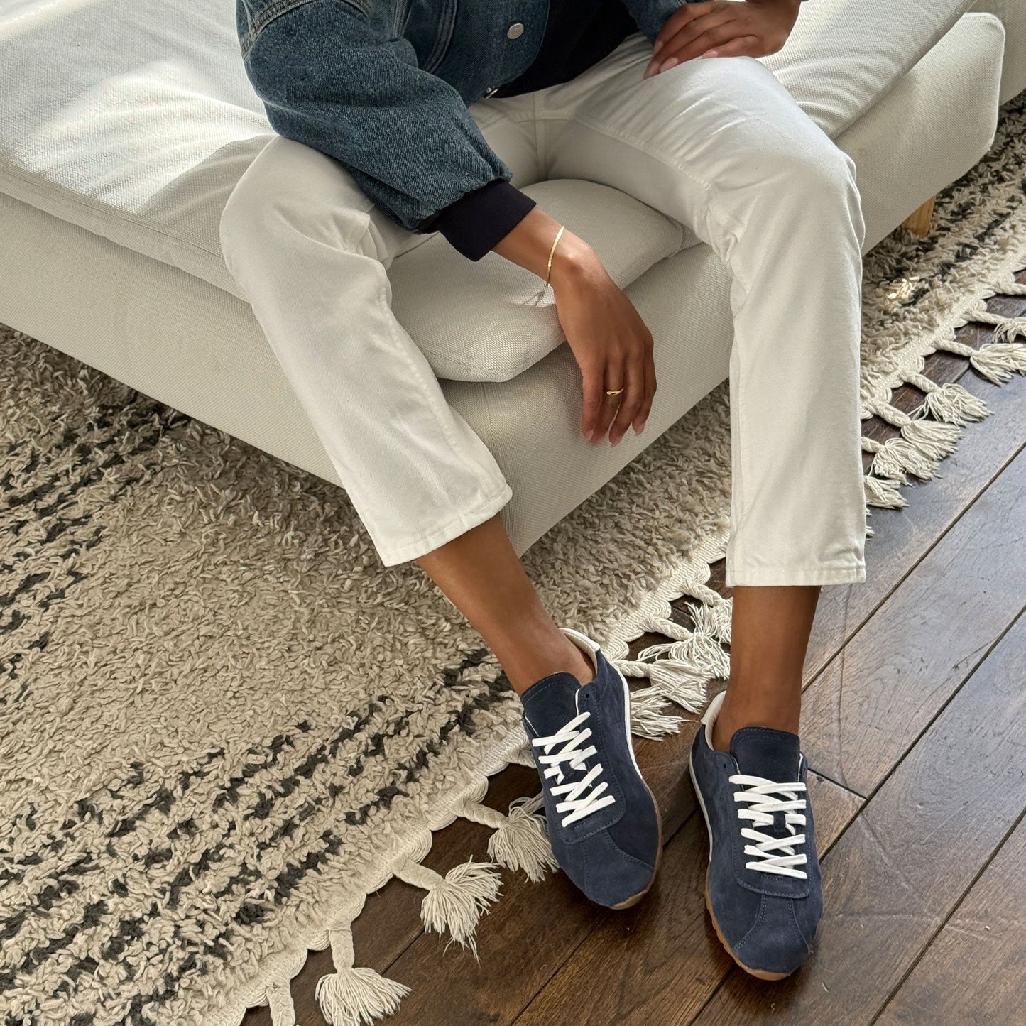 Dolce Vita Serina Navy Suede Sneakers