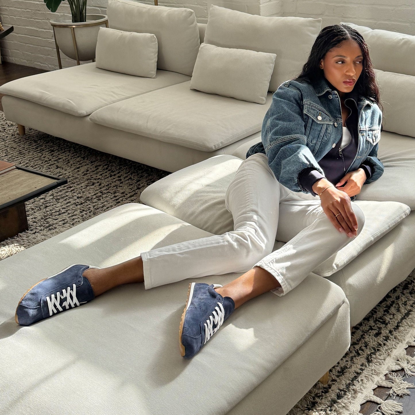 Dolce Vita Serina Navy Suede Sneakers