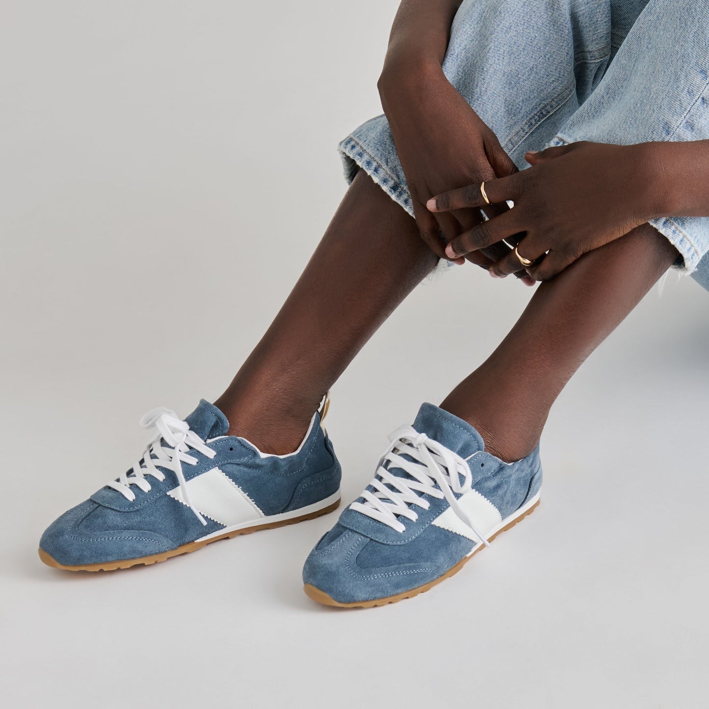 Dolce Vita Shyla Blue Suede Sneakers