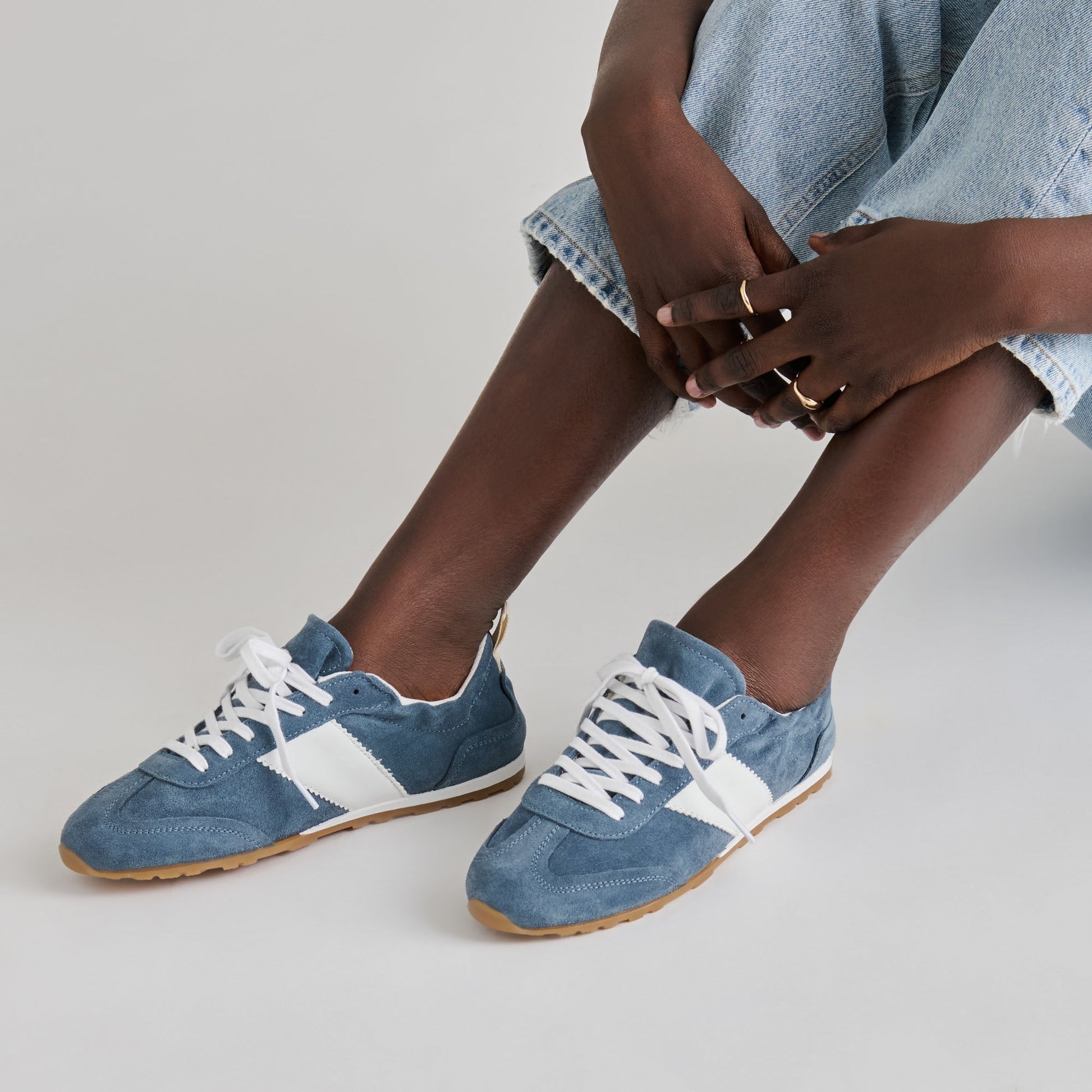 Dolce Vita Shyla Blue Suede Sneakers