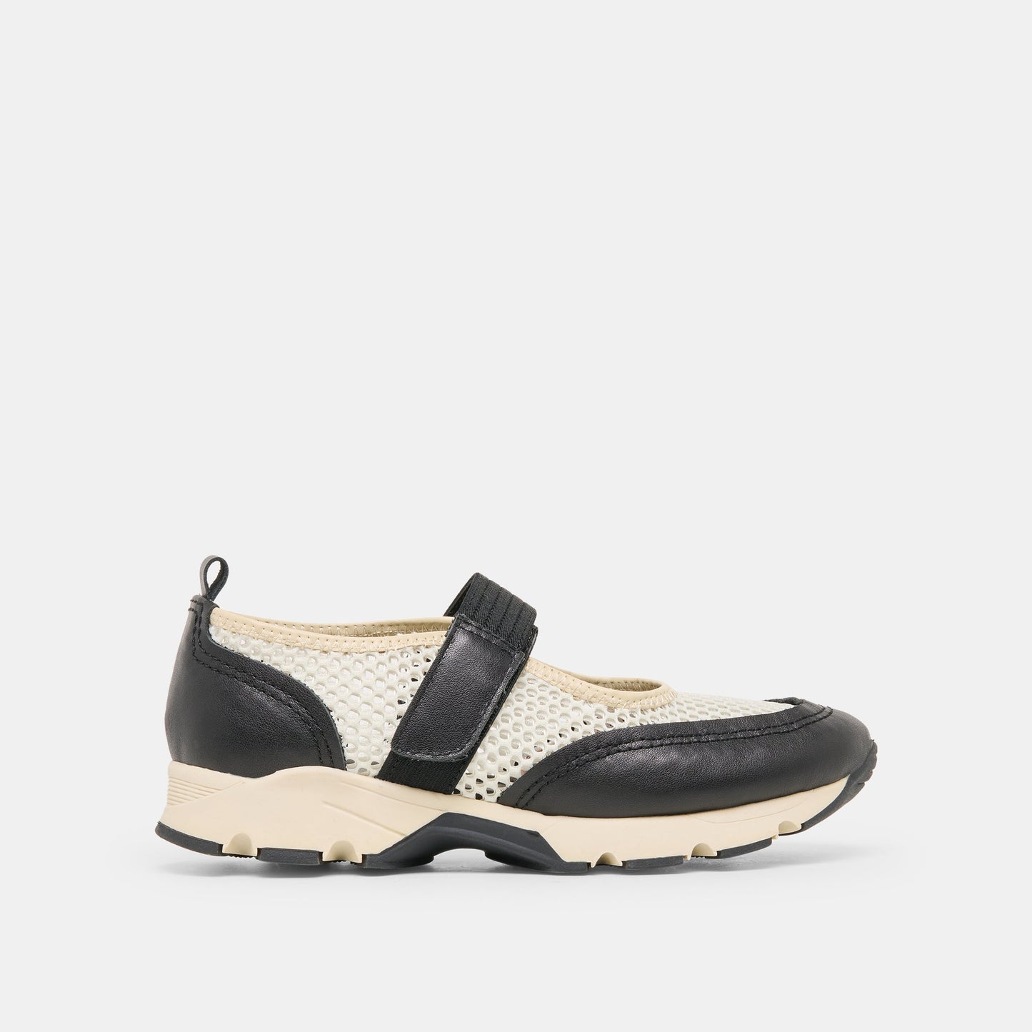 Dolce Vita Seline White Black Mesh Sneakers