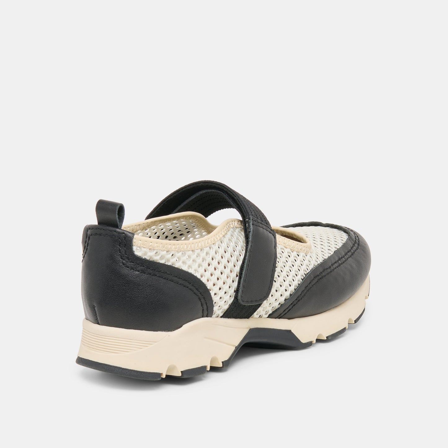 Dolce Vita Seline White Black Mesh Sneakers