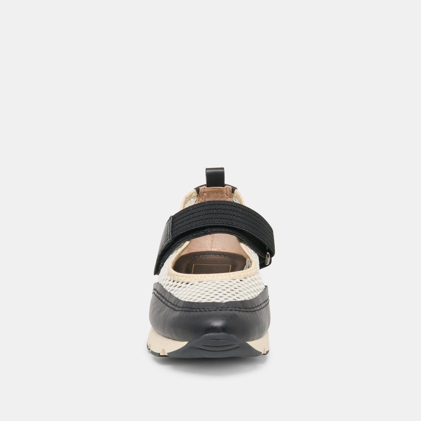 Dolce Vita Seline White Black Mesh Sneakers