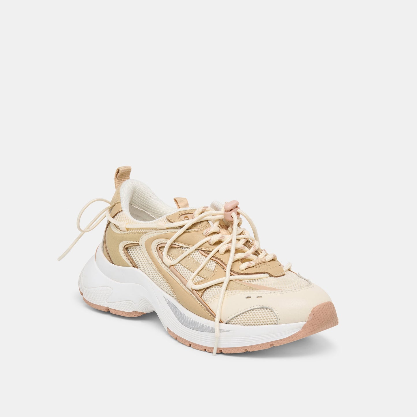 Dolce Vita Selmar Off White Leather Sneakers
