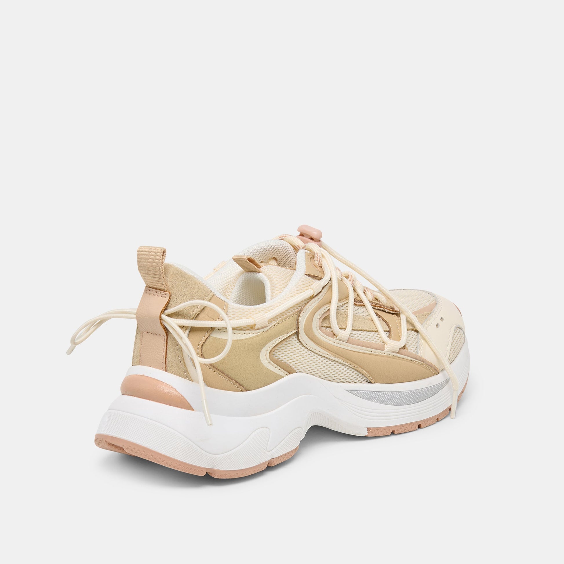 Dolce Vita Selmar Off White Leather Sneakers