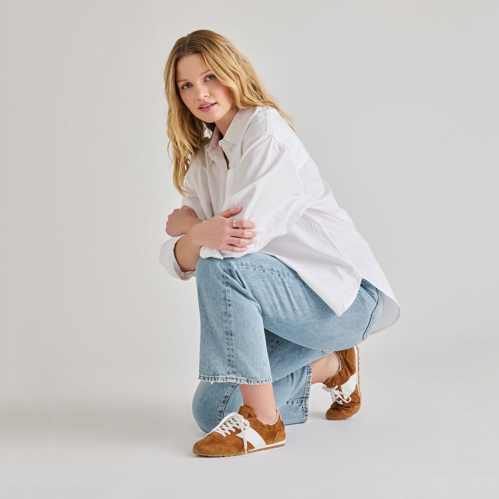 Dolce Vita Shyla Cognac Suede Sneakers