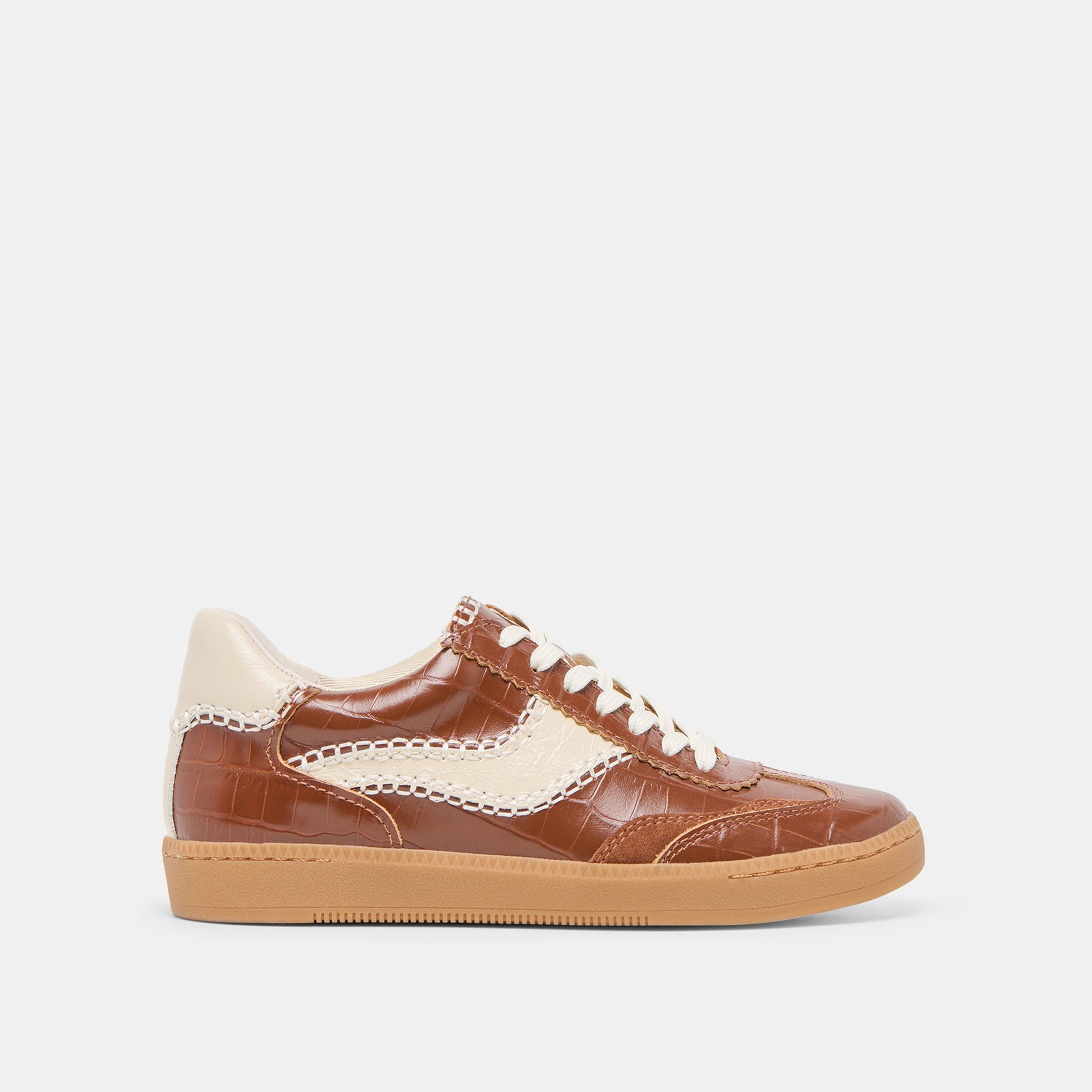 Dolce Vita NOTICE STITCH SNEAKERS COGNAC CROCO EMBOSSED LEATHER
 – Dolce Vita