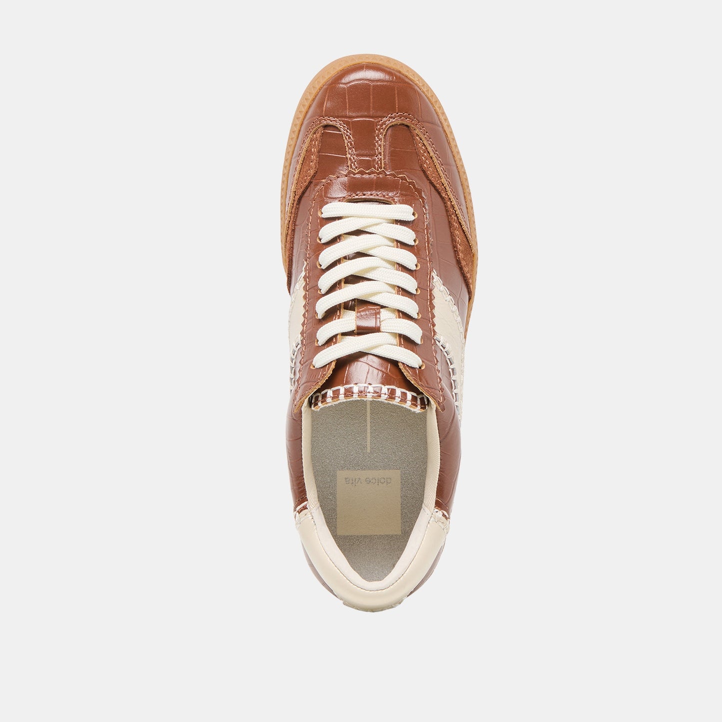 Dolce Vita NOTICE STITCH SNEAKERS COGNAC CROCO EMBOSSED LEATHER
 – Dolce Vita